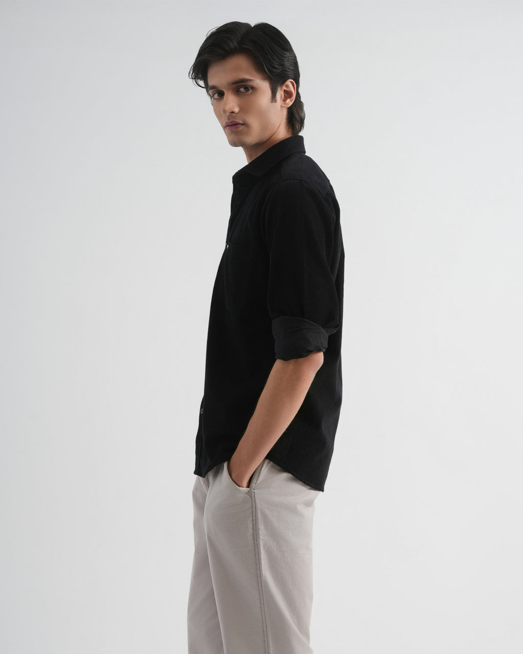 Smoky Black Corduroy Shirt