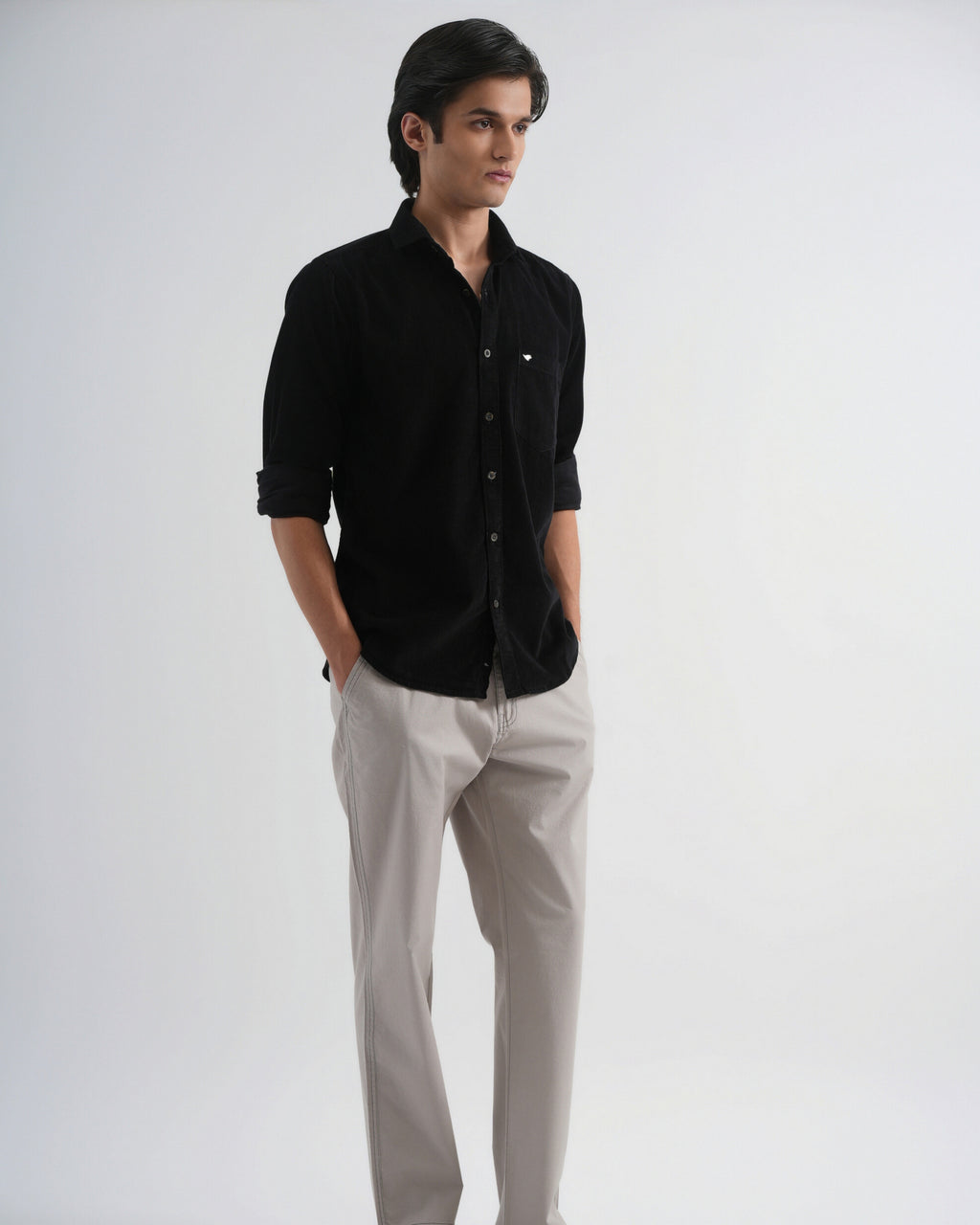Smoky Black Corduroy Shirt