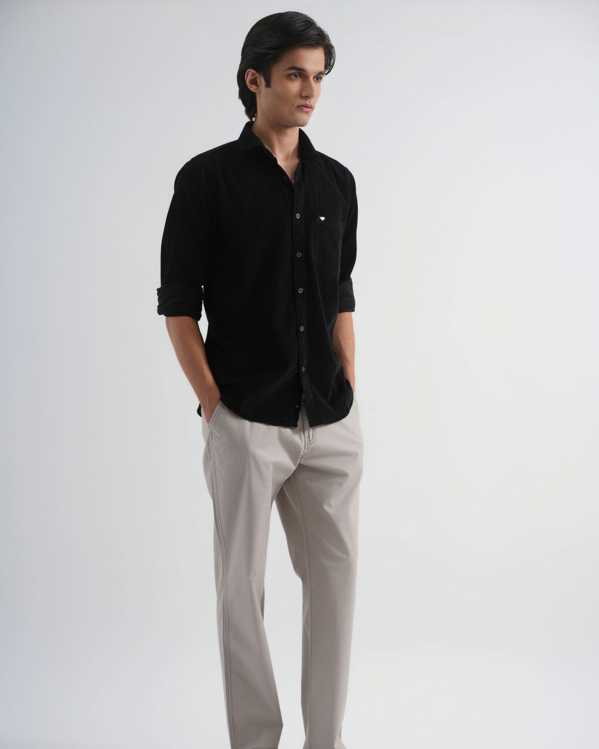 Smoky Black Corduroy Shirt