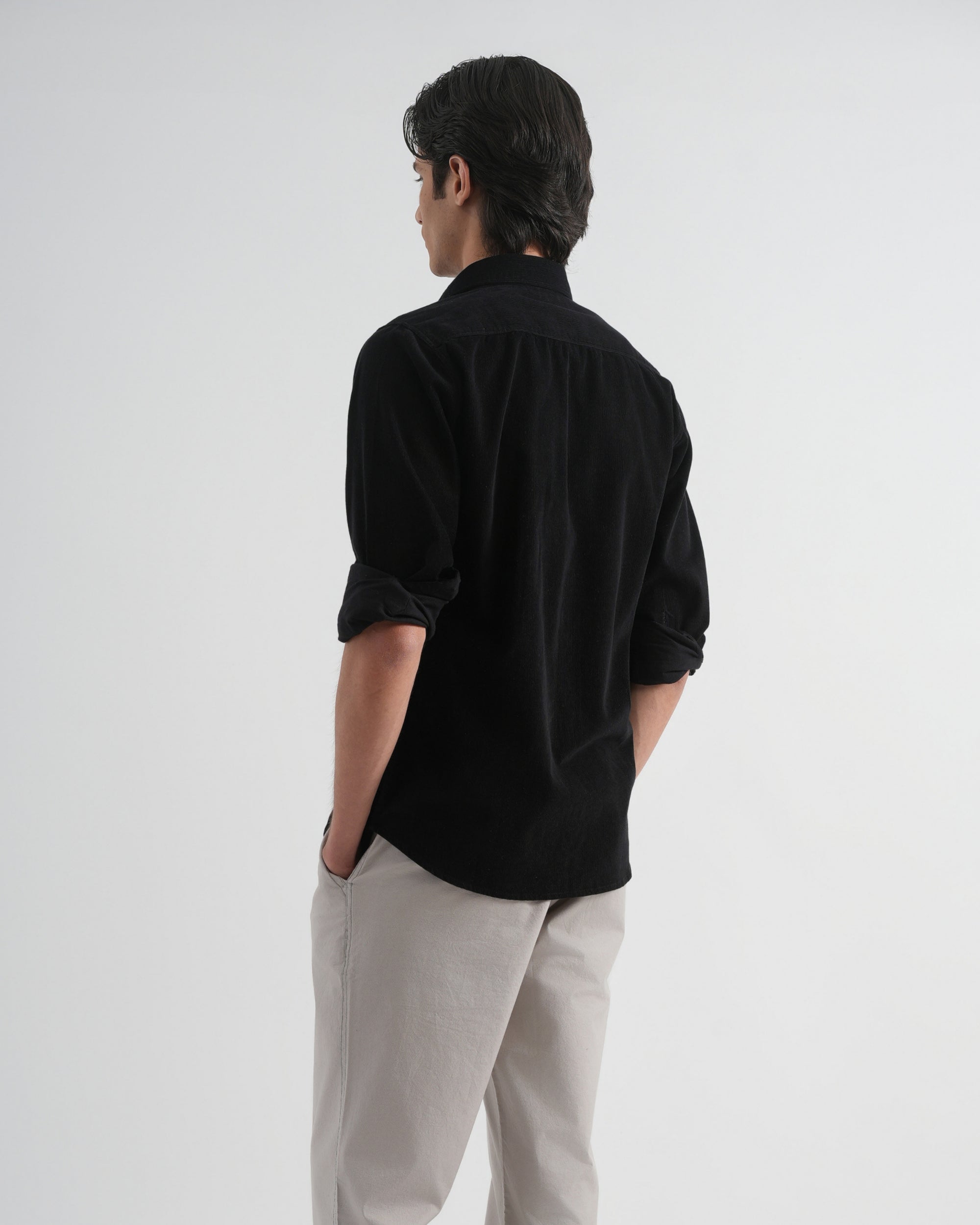 Smoky Black Corduroy Shirt