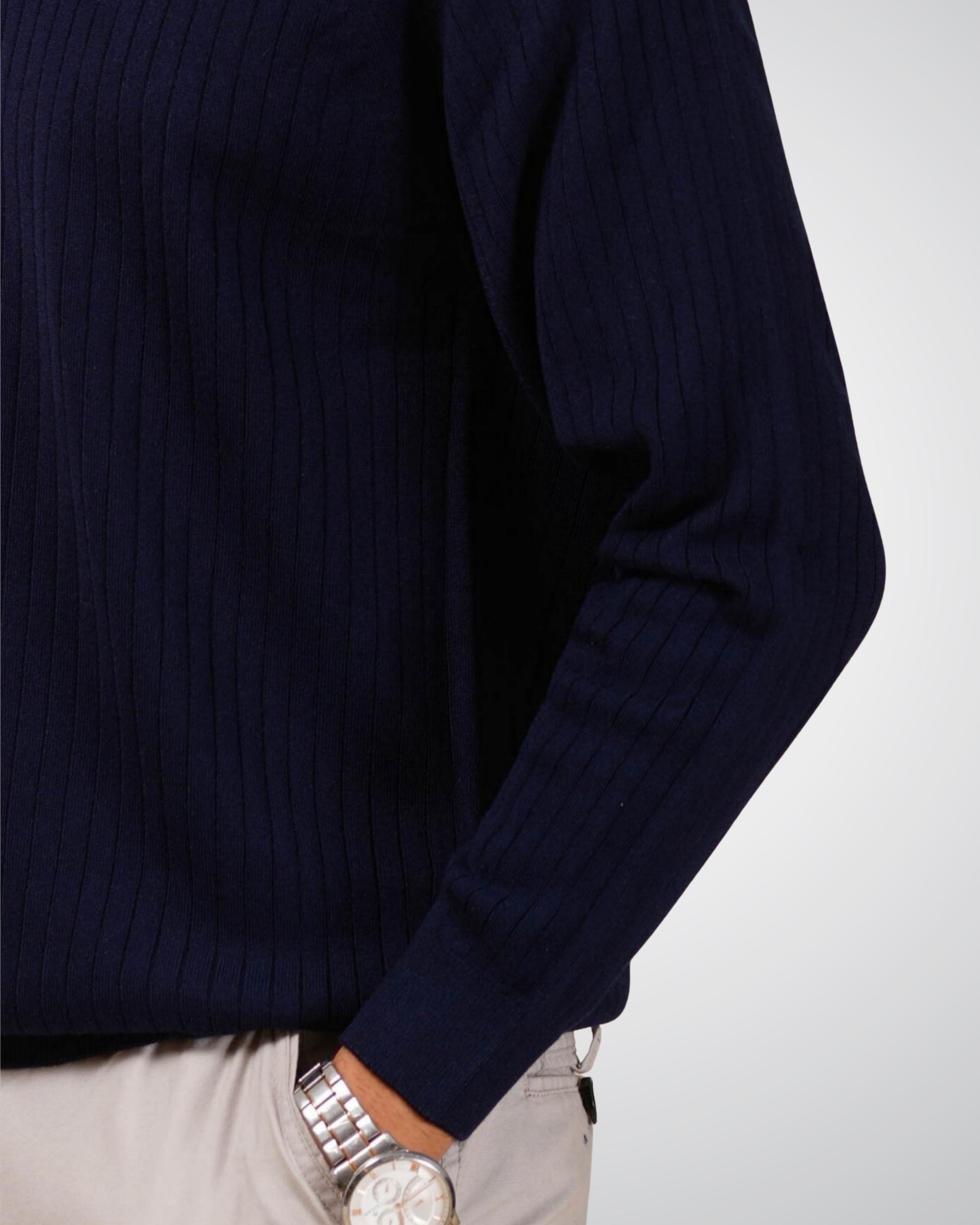 Core Zip Polo in Rhino Blue