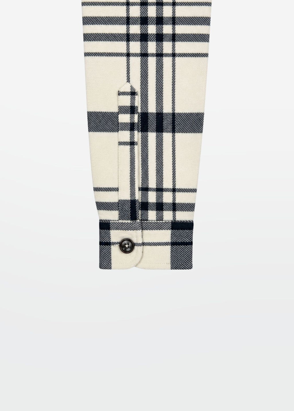 Flannel Overshirt in Cream Navy — Men's Layering Shirt | Eagle Ray