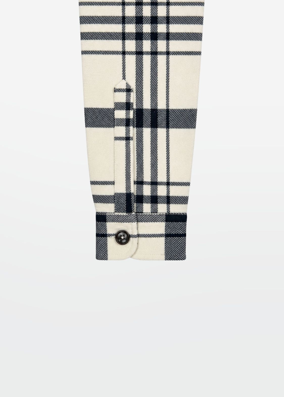 Cream Navy Plaid Flannel Overshirt — Men's Layering Shirt | Eagle Ray