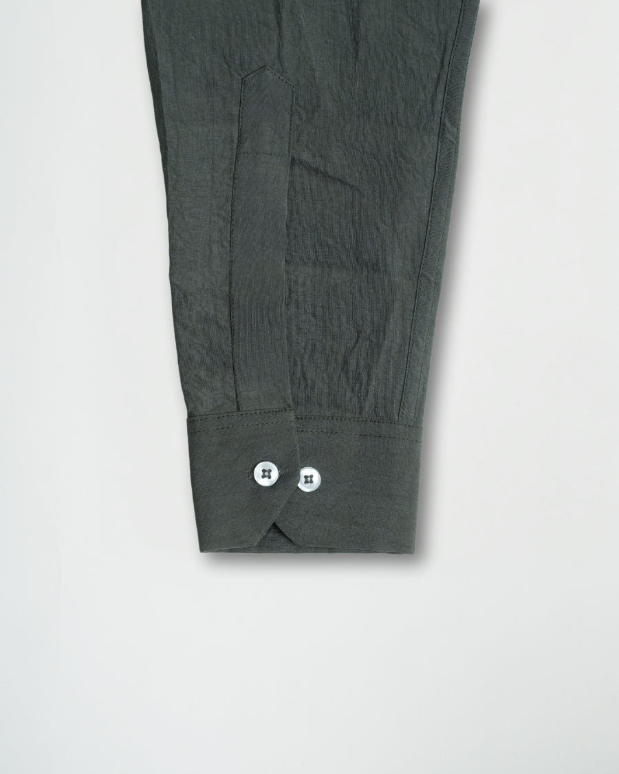 Dark gray pants with a visible brand logo on a white background