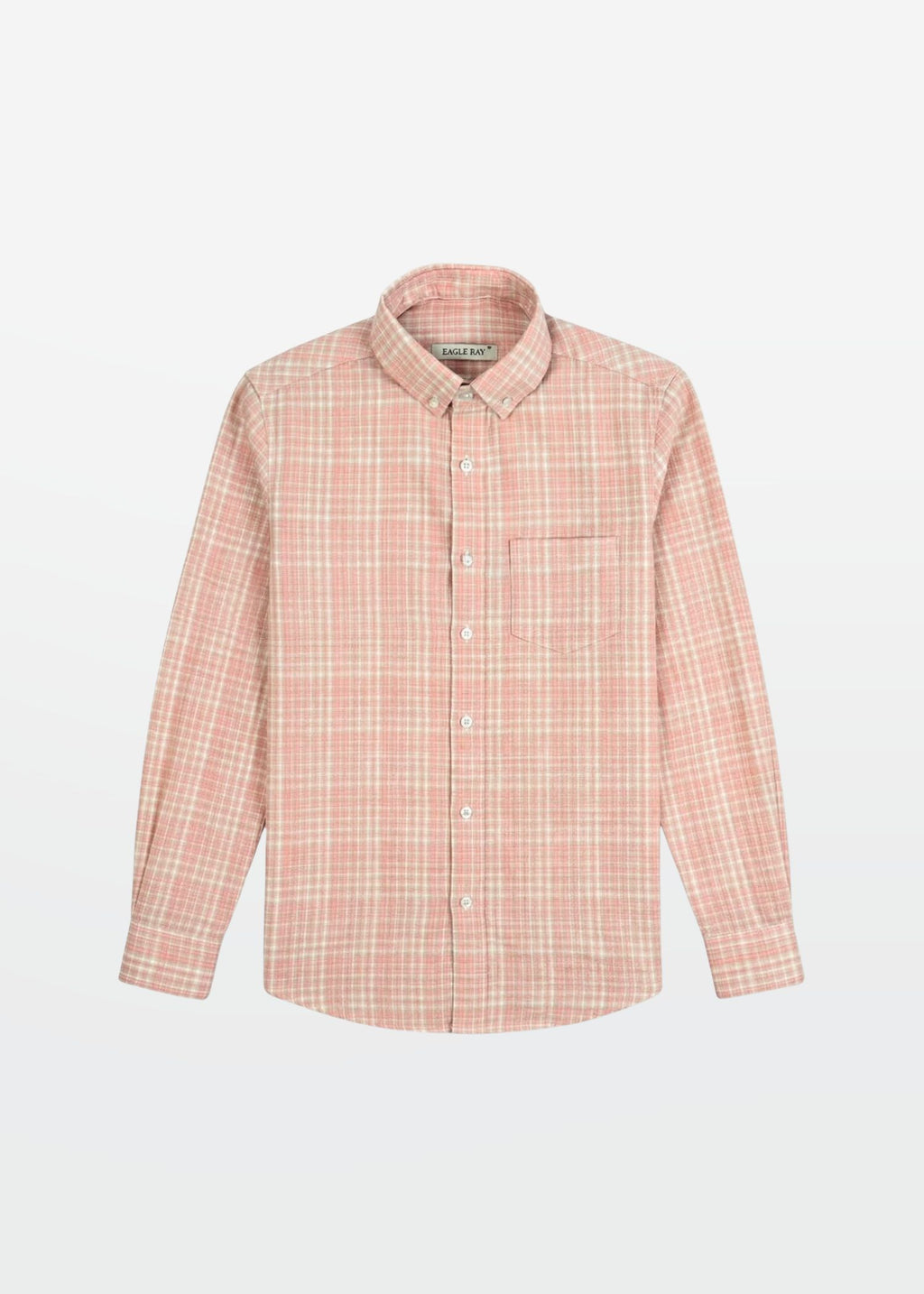 Check Shirt in Blush — Men's Cotton Check Shirt | Eagle Ray