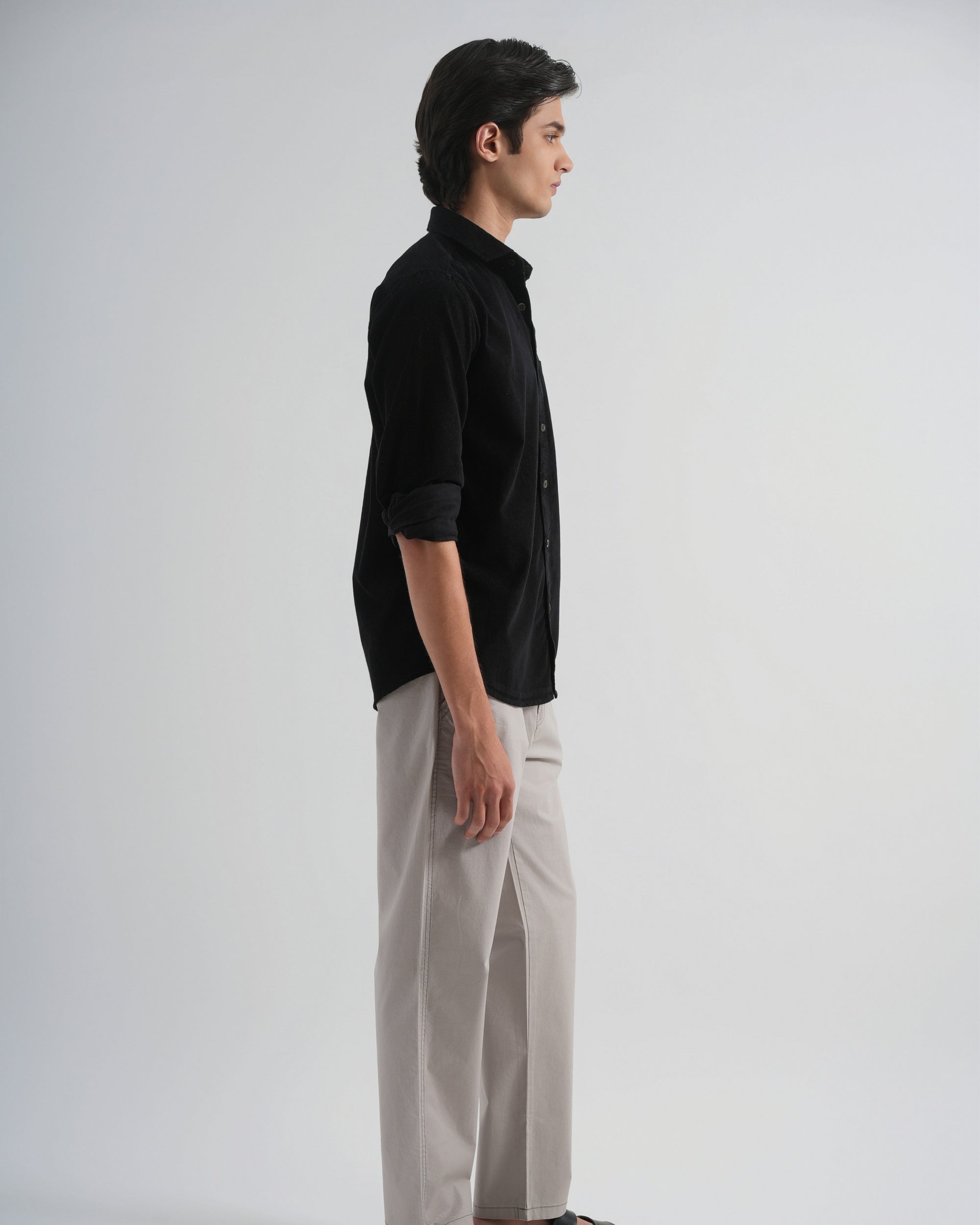 Smoky Black Corduroy Shirt