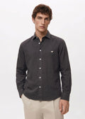 Dark Grey Crushed Cotton Shirt