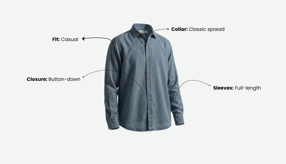 Comet Blue Dobby Indigo Shirt