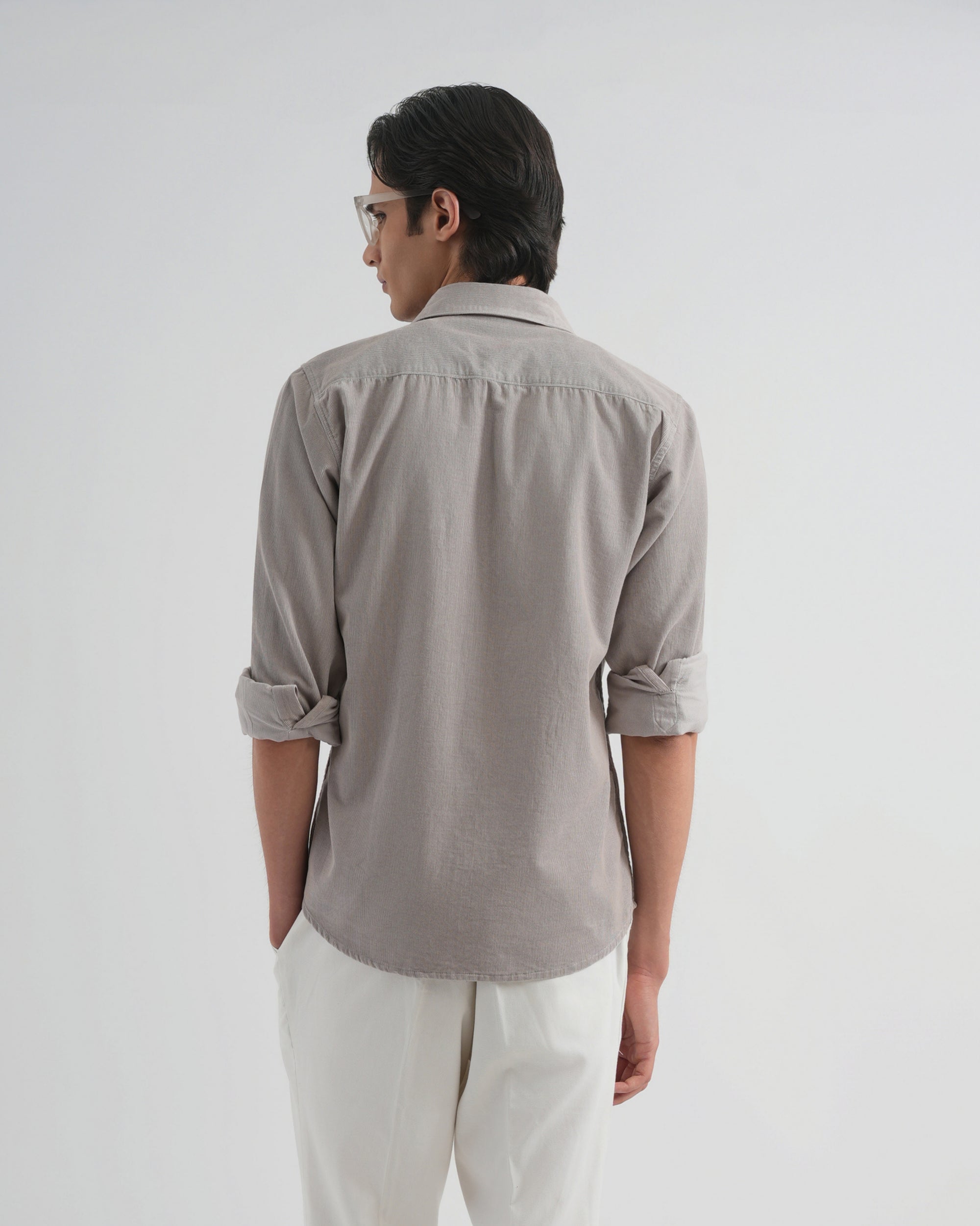 Ash Grey Corduroy Shirt