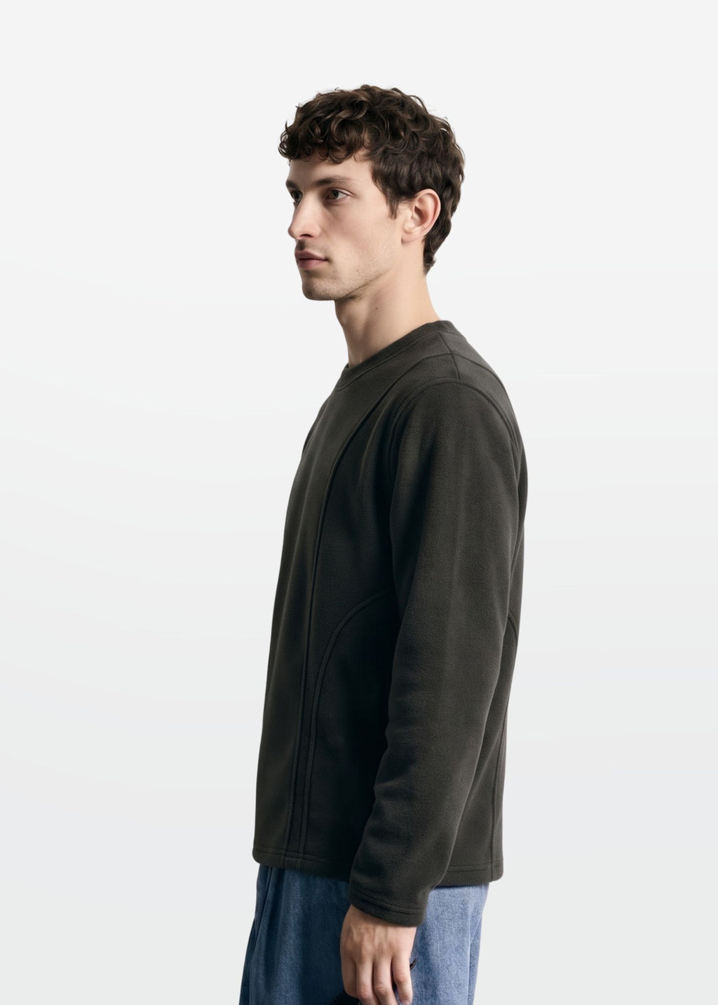 Cloud Sweatshirt in Black — Men's Boxy Fit Sweatshirt | Eagle Ray