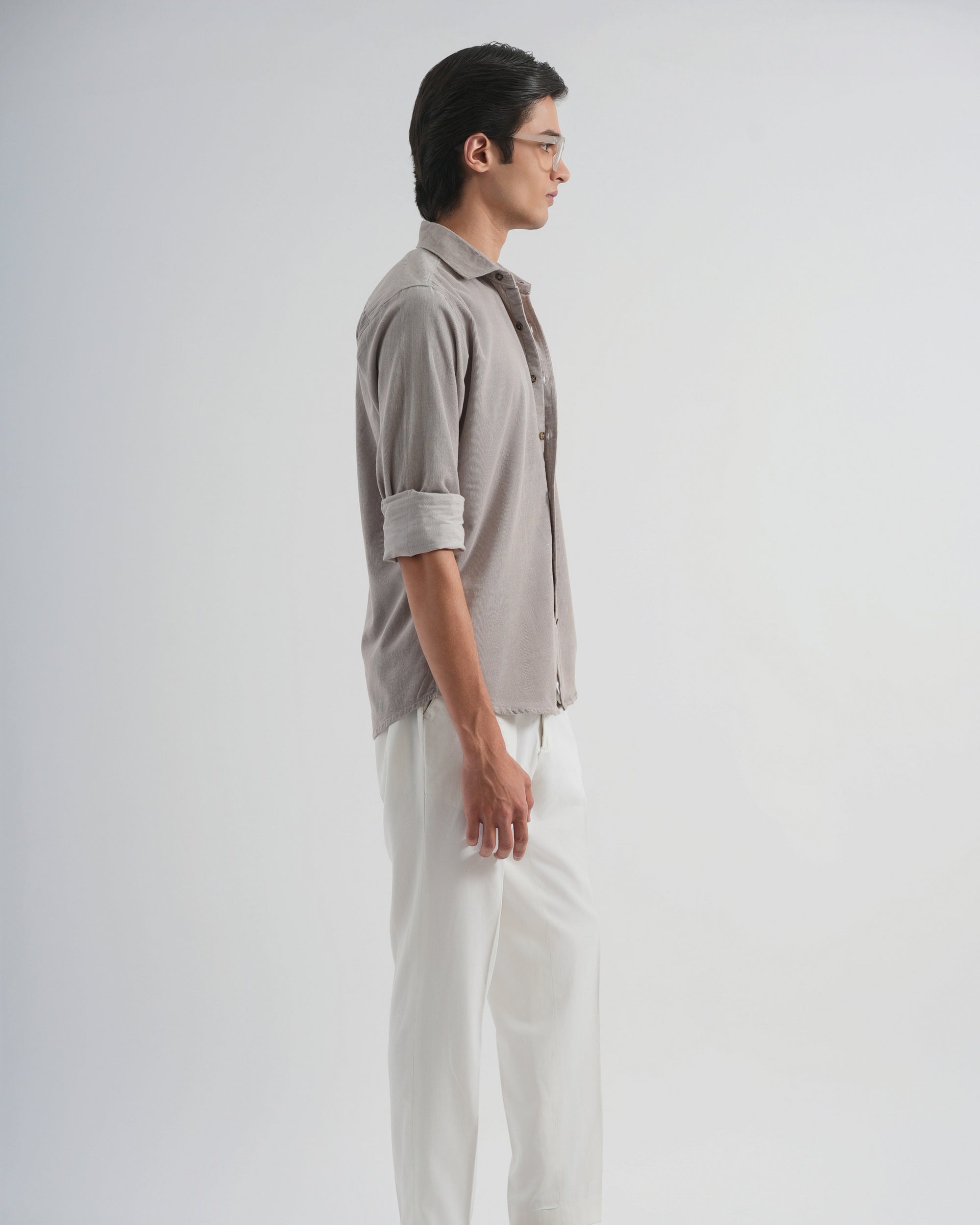 Ash Grey Corduroy Shirt
