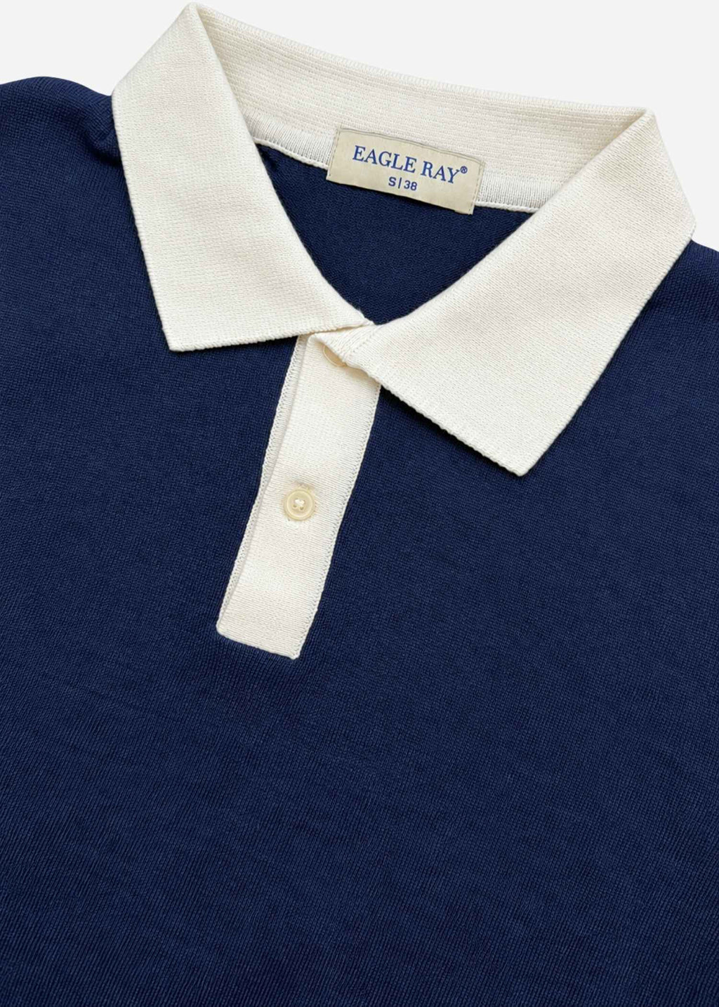 Contrast Polo in Navy — Men's Knit Polo | Eagle Ray