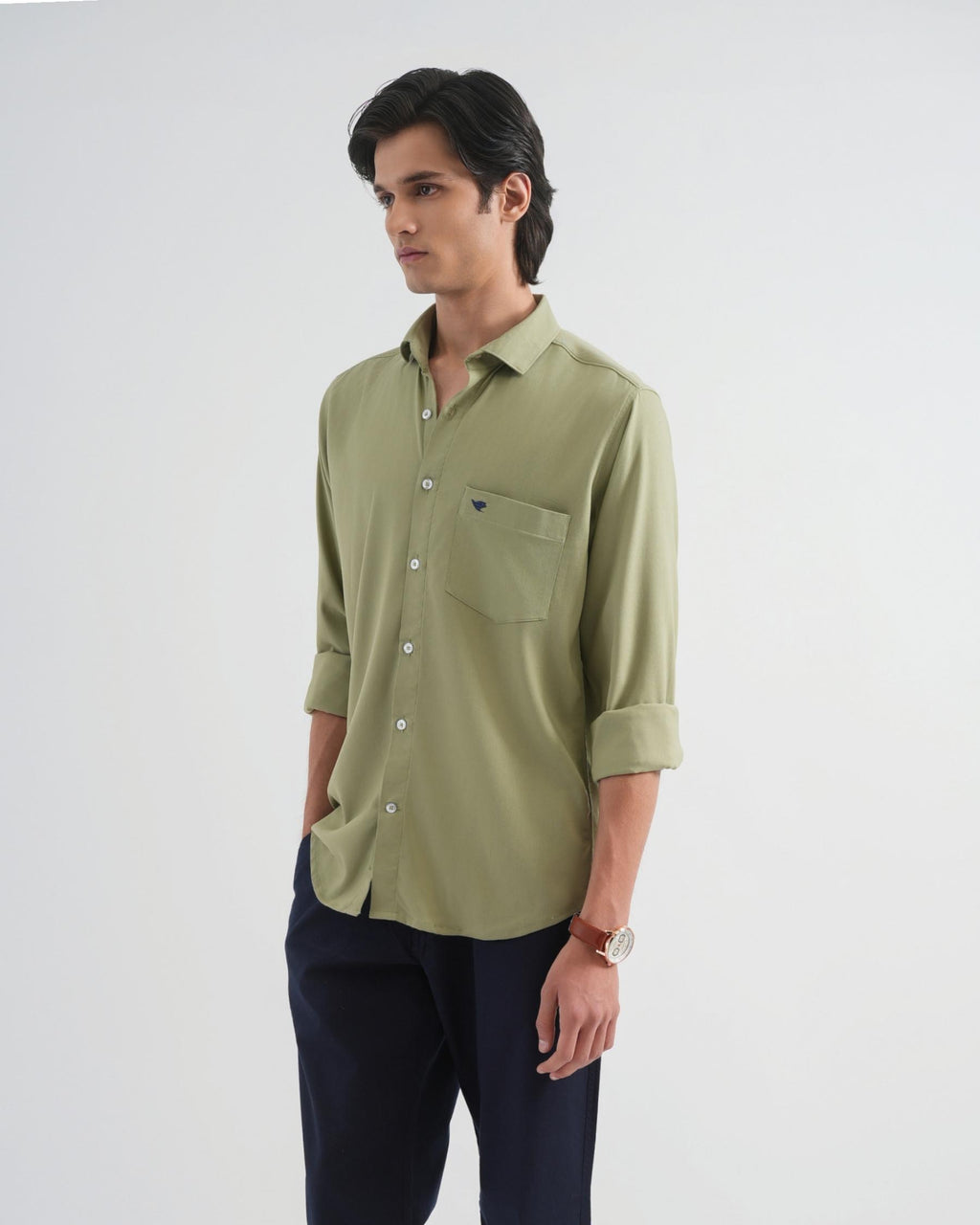 Coral Green Fluid Shirt