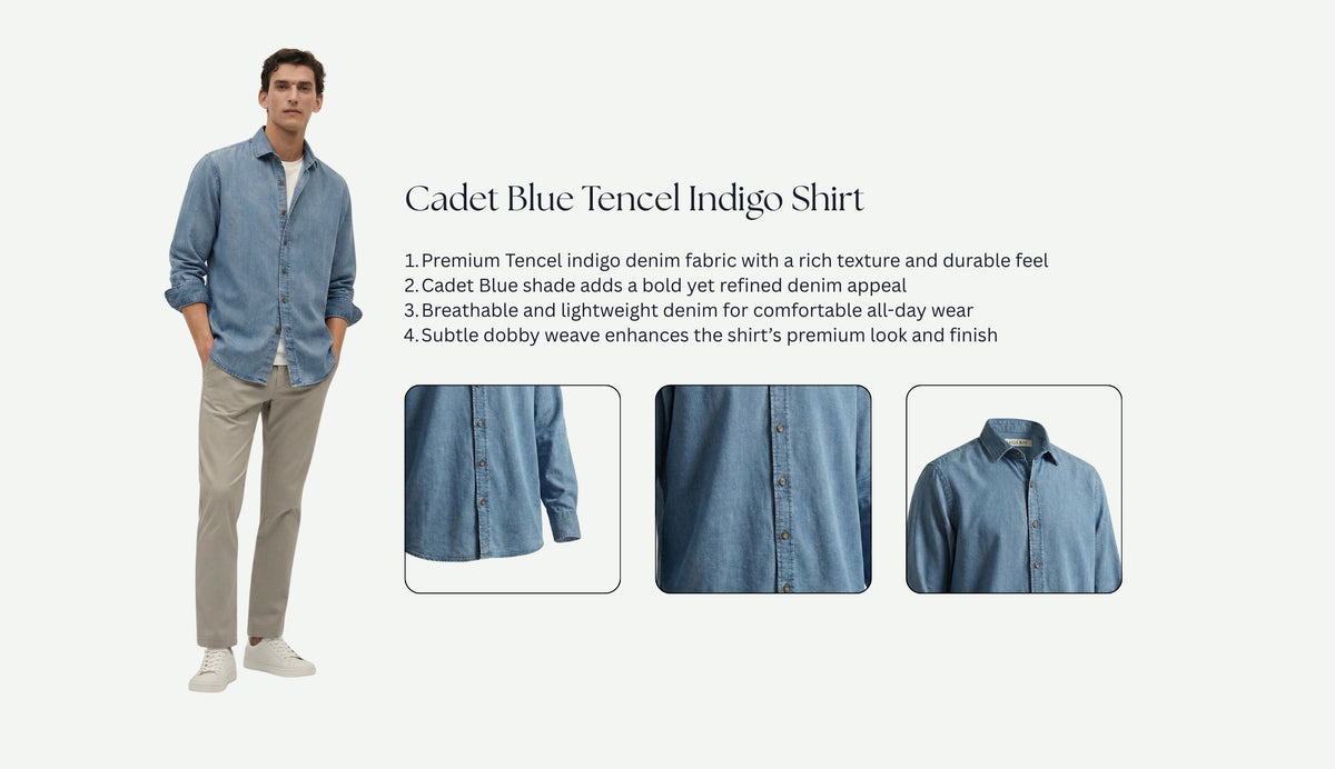 Cadet Blue Tencel Indigo Shirt