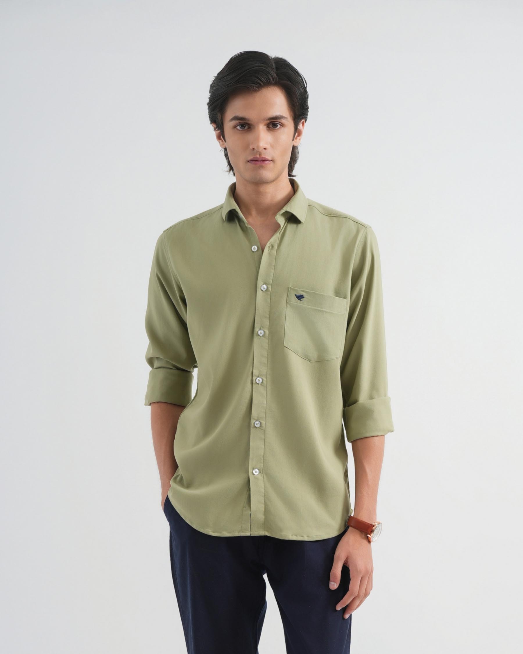 Coral Green Fluid Shirt