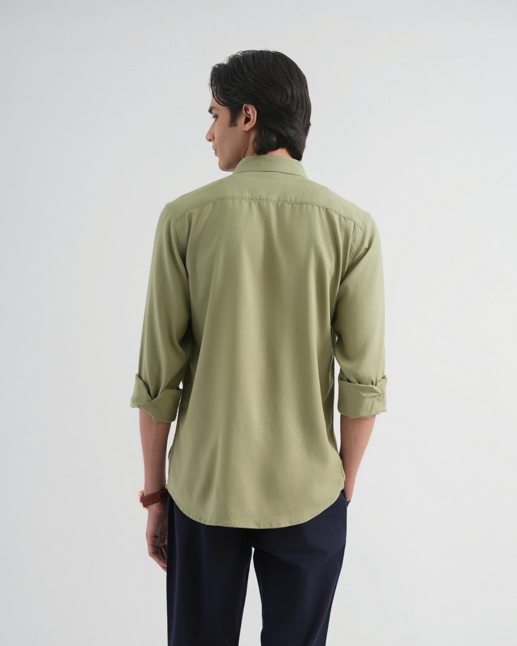 Coral Green Fluid Shirt