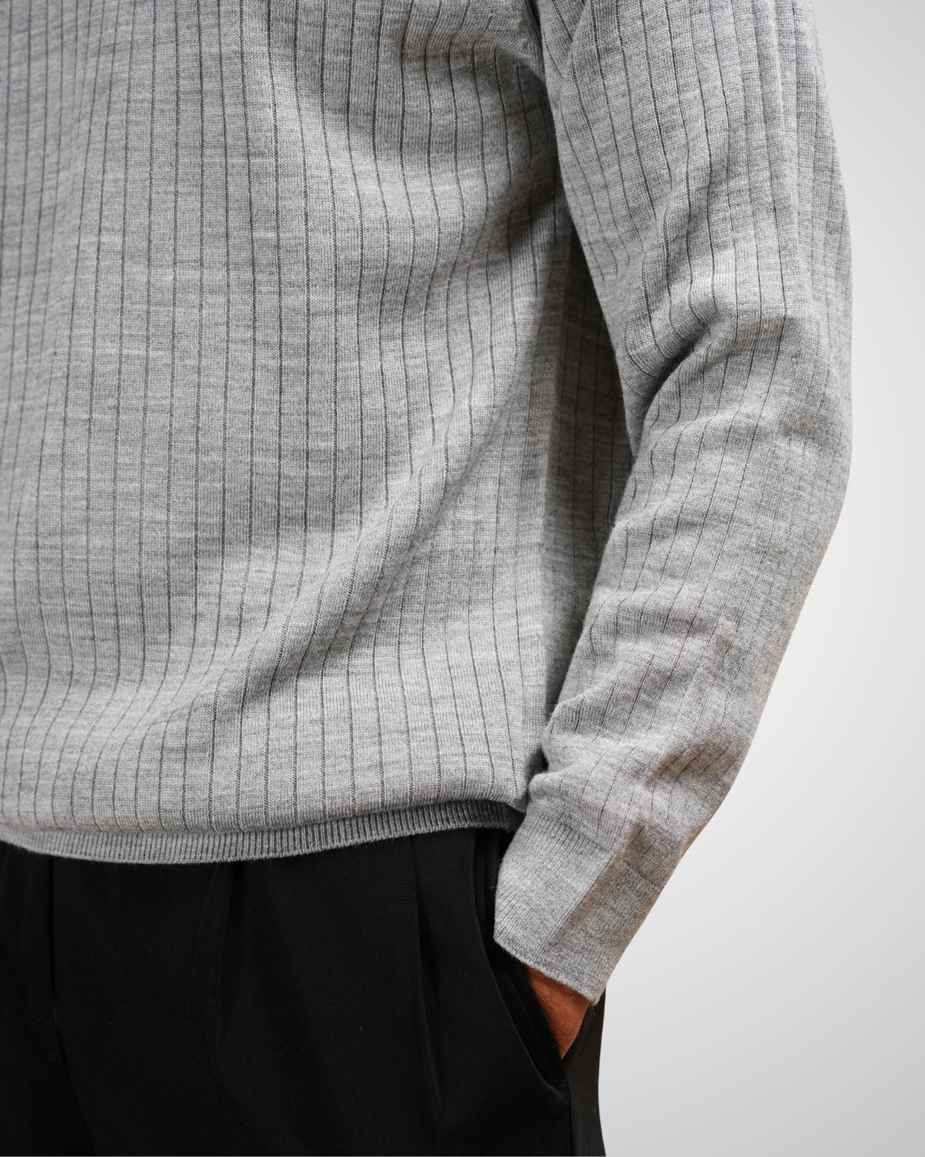 Core Zip Polo In Grey