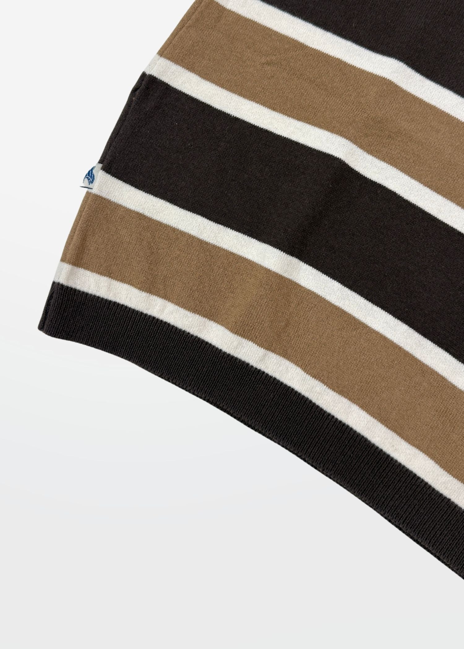 Earthy Multi Stripe Knit Polo Shirt