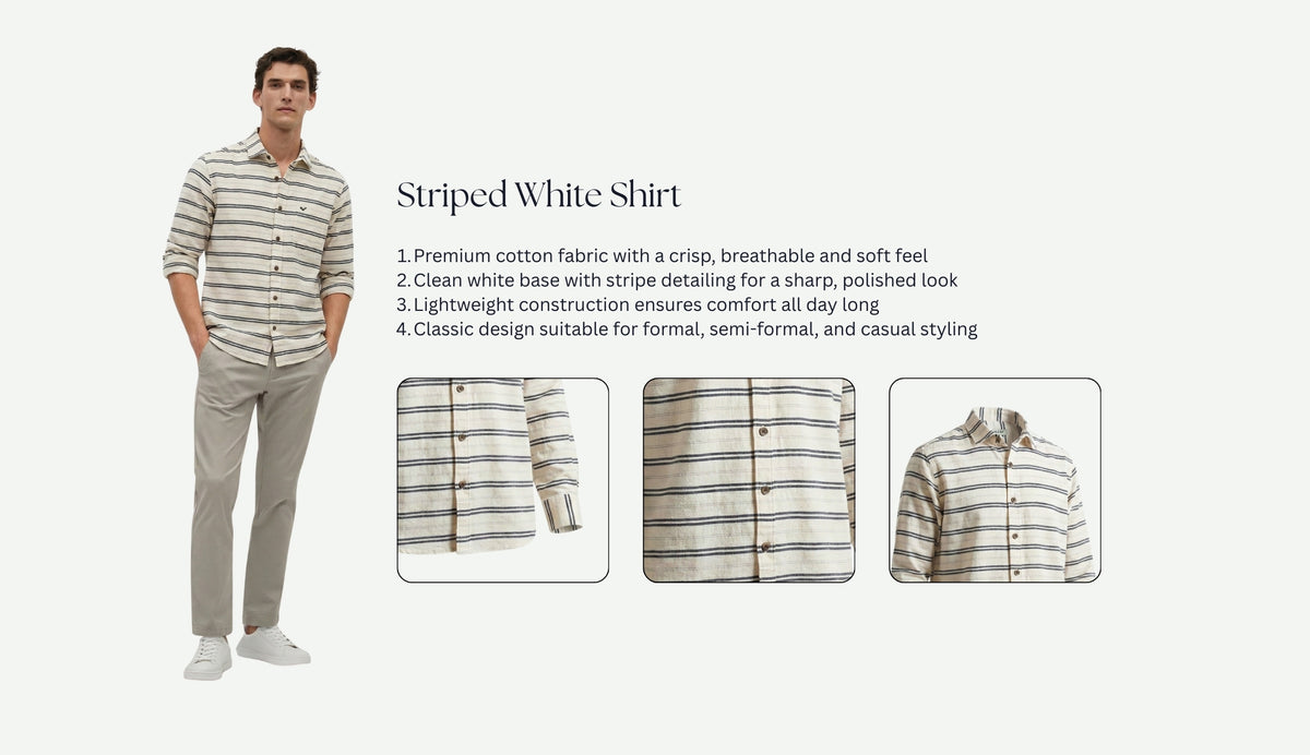 Striped White Shirt