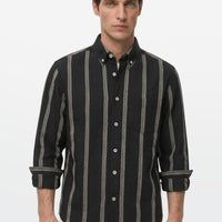 Midnight Stripe Textured Shirt