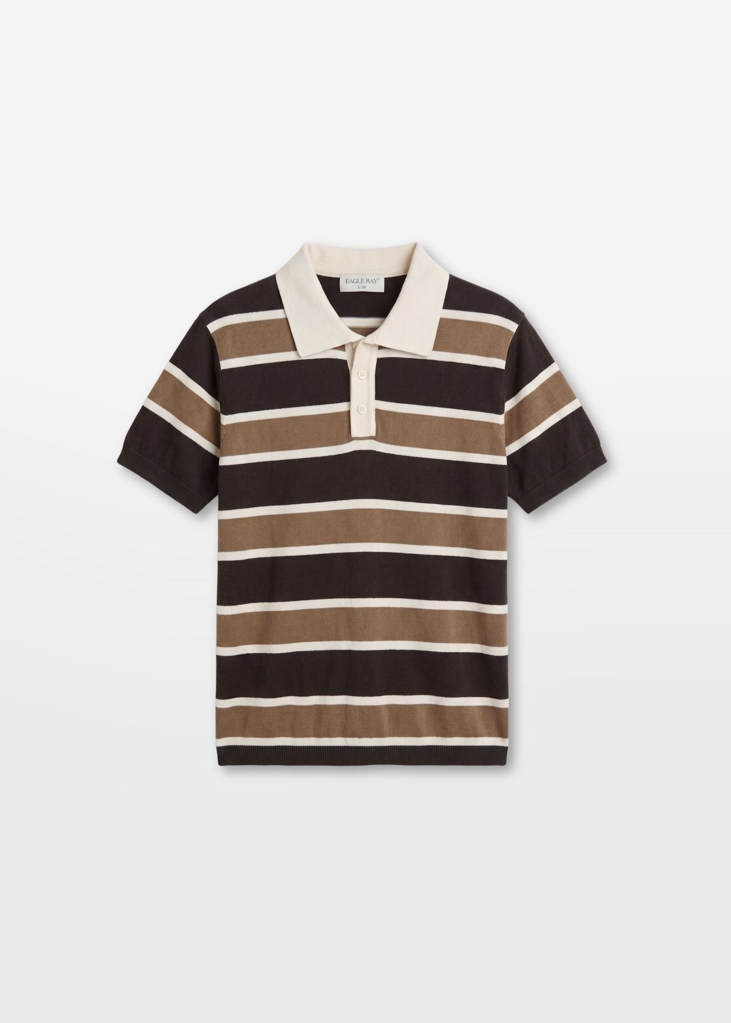 Earthy Multi Stripe Knit Polo Shirt
