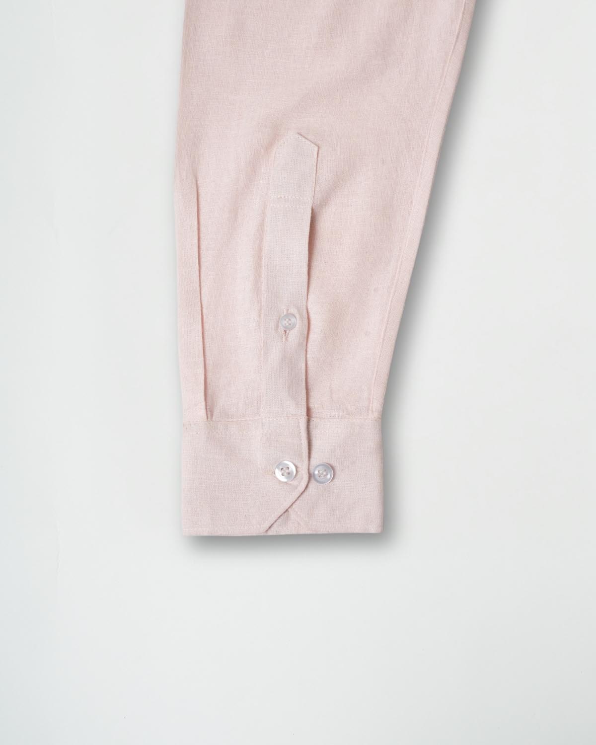 Oyster Pink Viscose Linen Shirt