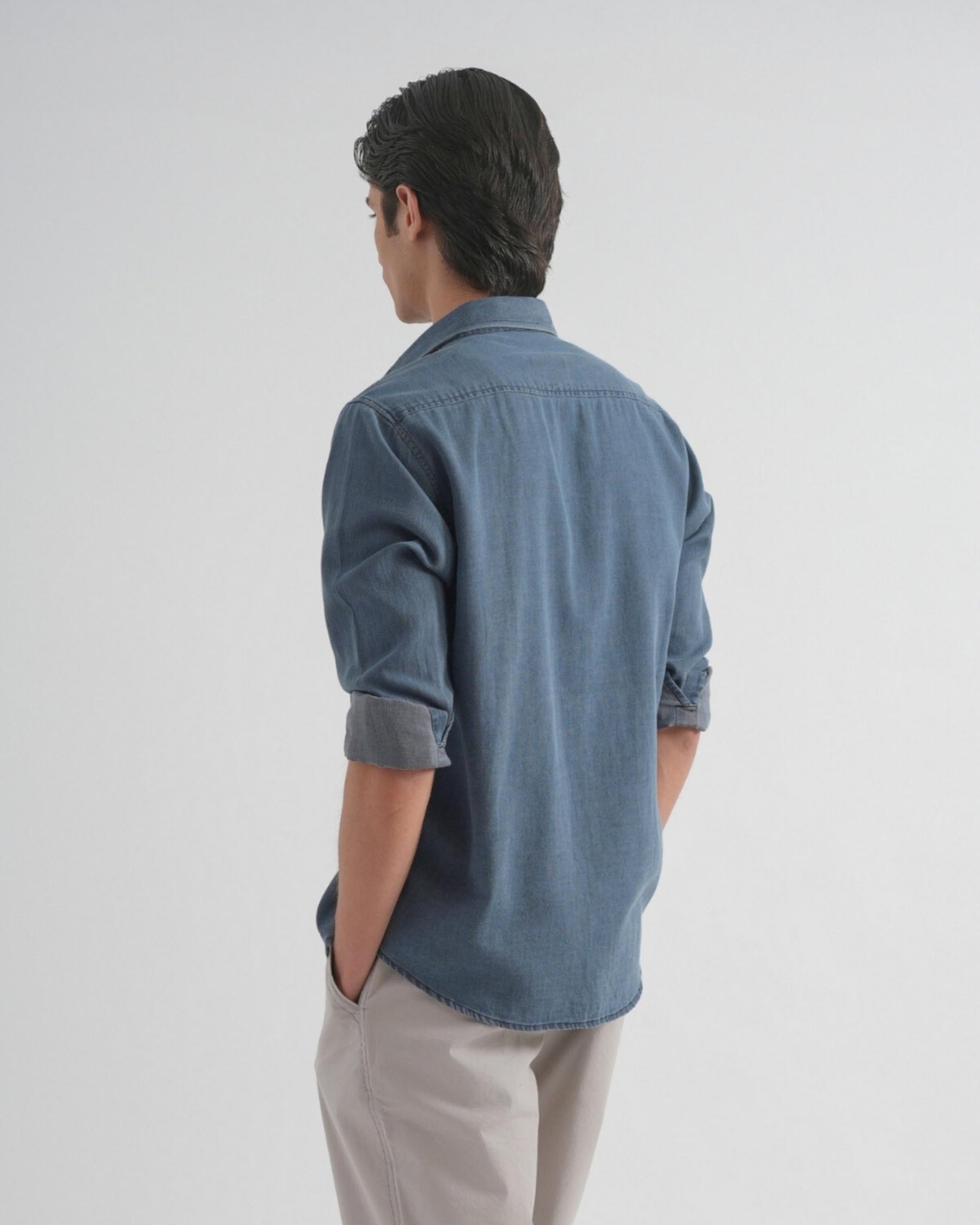 Comet Blue Dobby Indigo Shirt