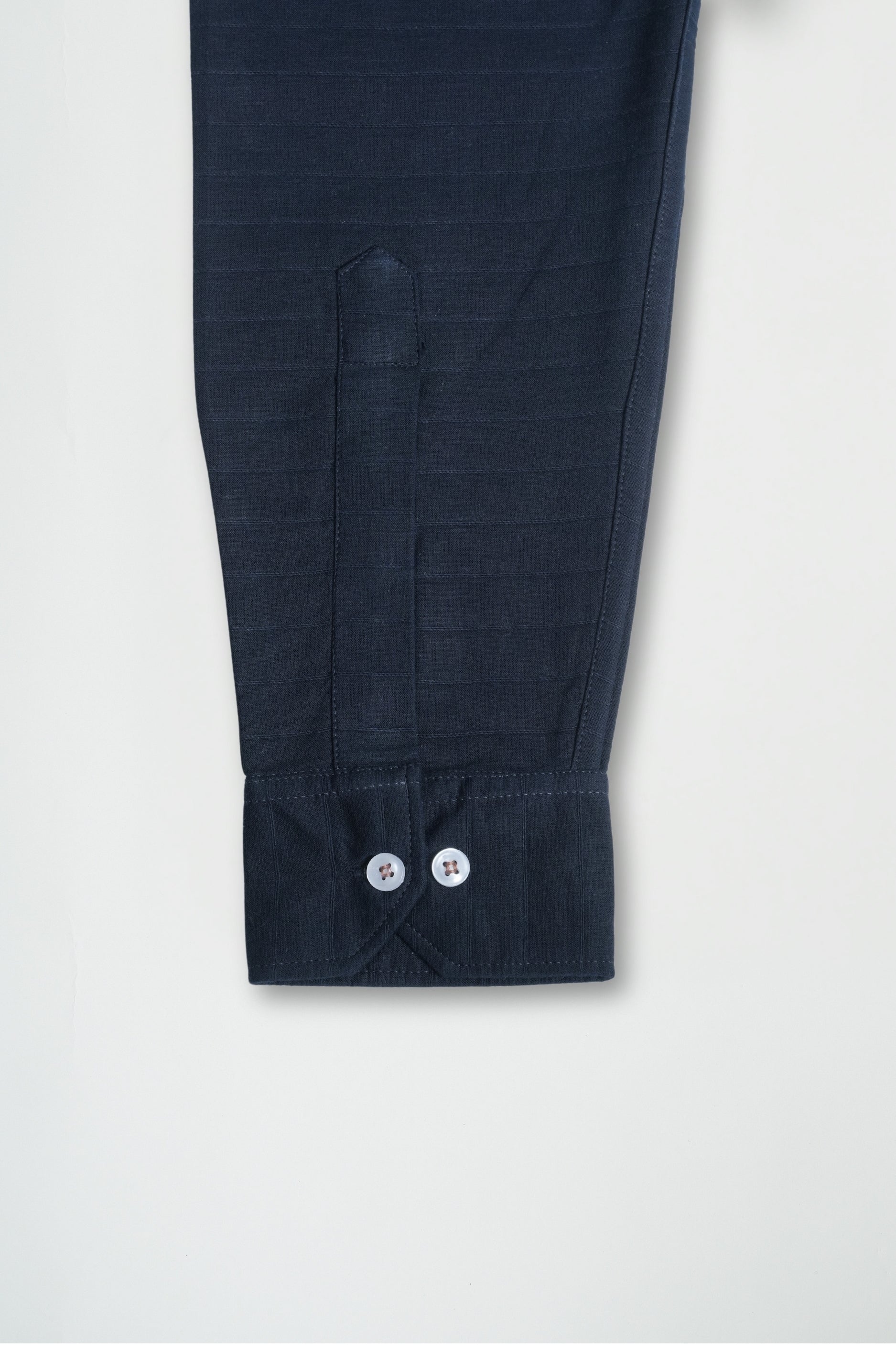 Dark Blue Structured Cotton Shirt