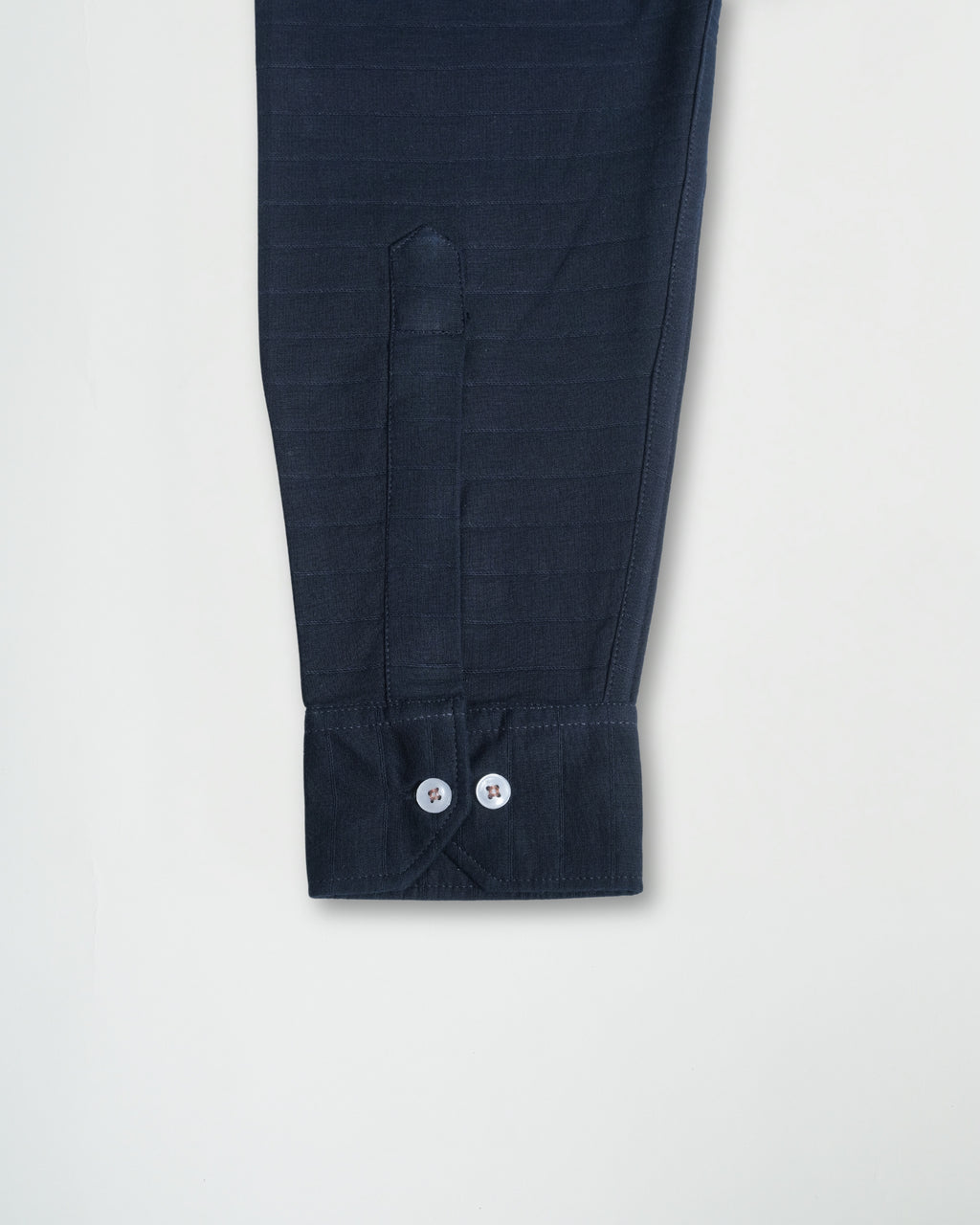 Dark Blue Structured Cotton Shirt