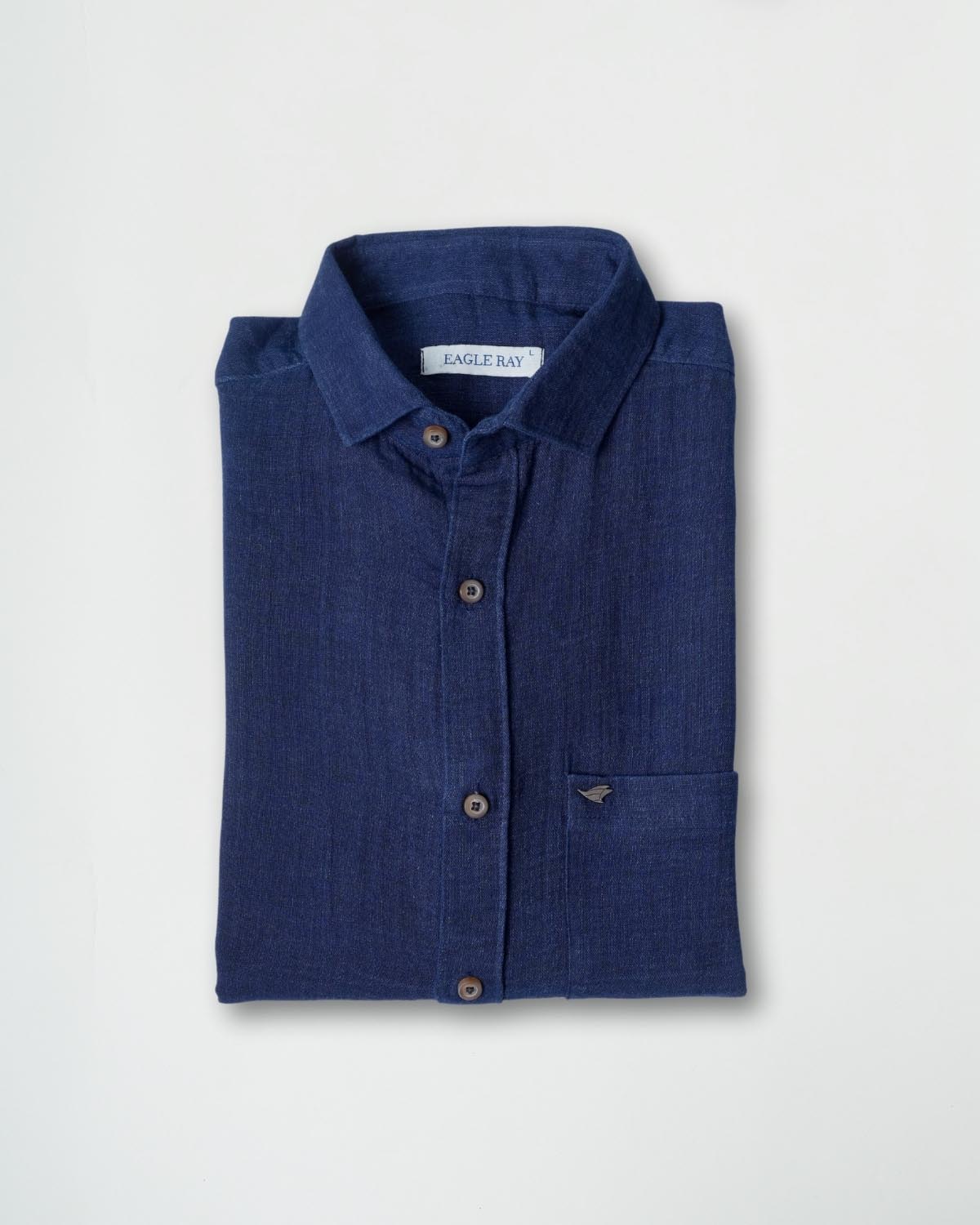 Nile Blue Textured Indigo Shirt