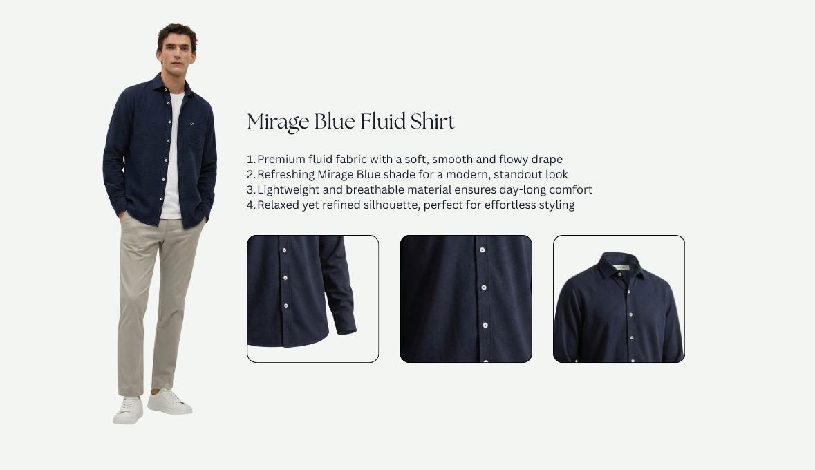 Mirage Blue Fluid Shirt