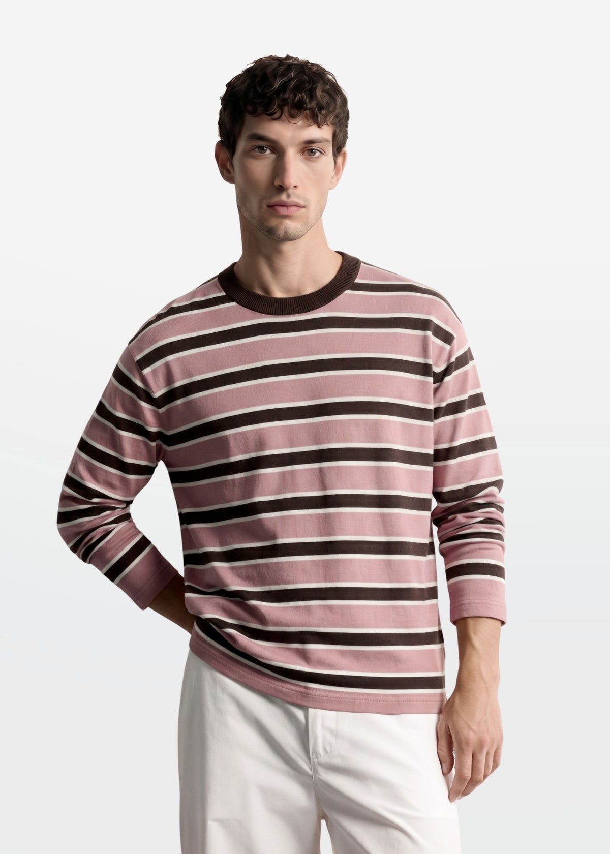 Full Sleeve Tee in Pink Brown