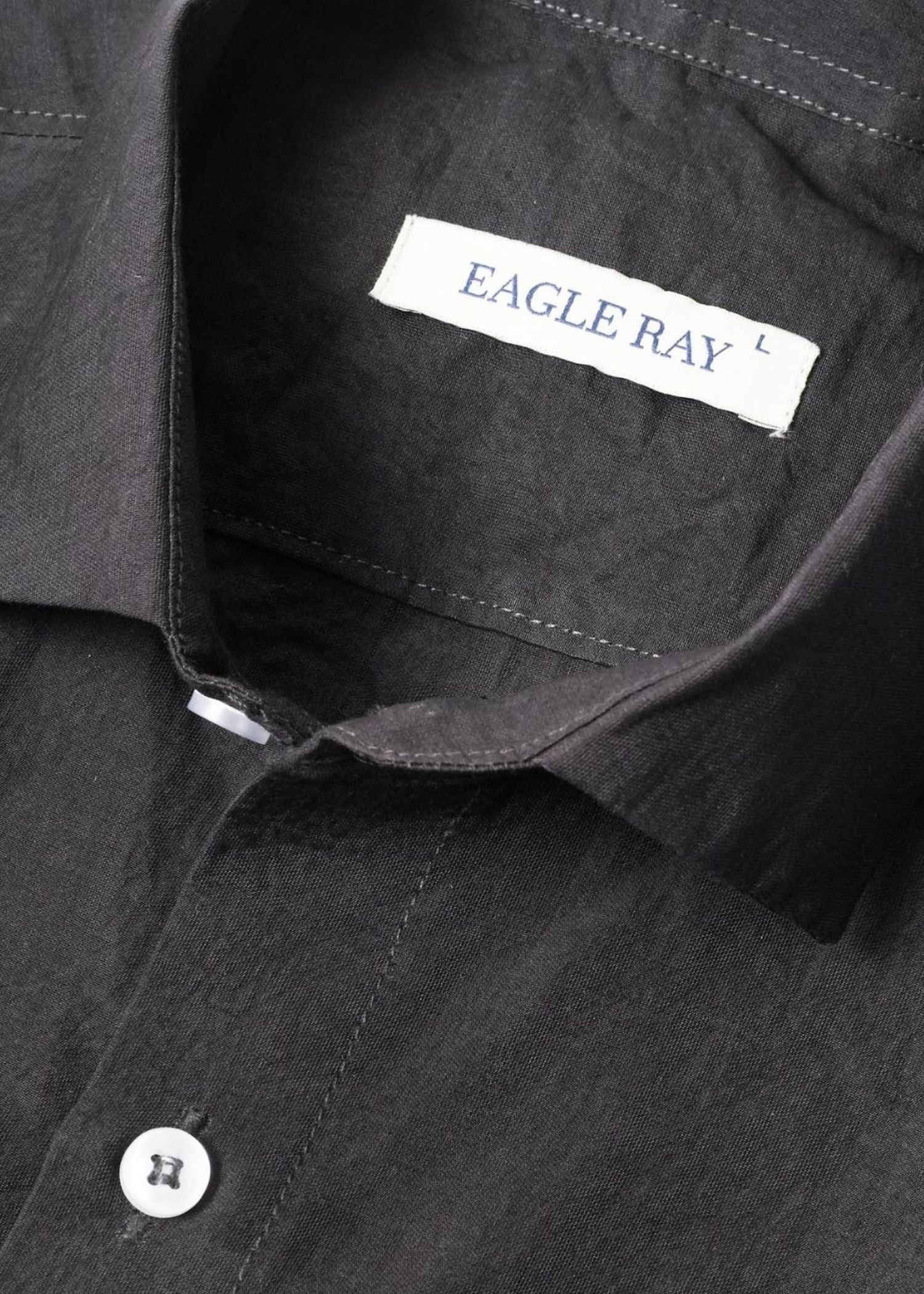 Dark Grey Crushed Cotton Shirt