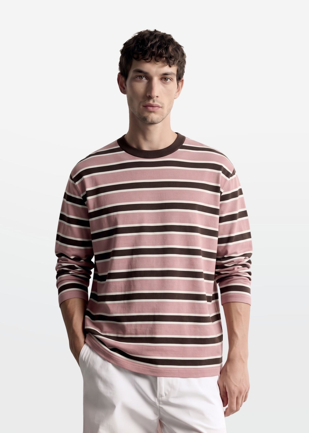 Full Sleeve Tee in Pink Brown