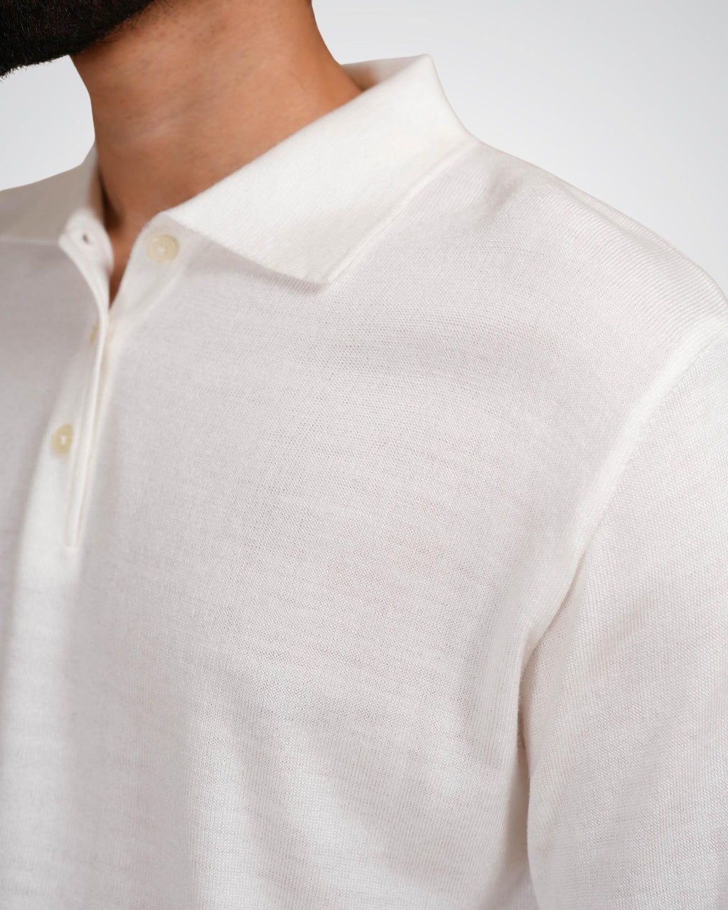 Luxe Polo in White Lilac