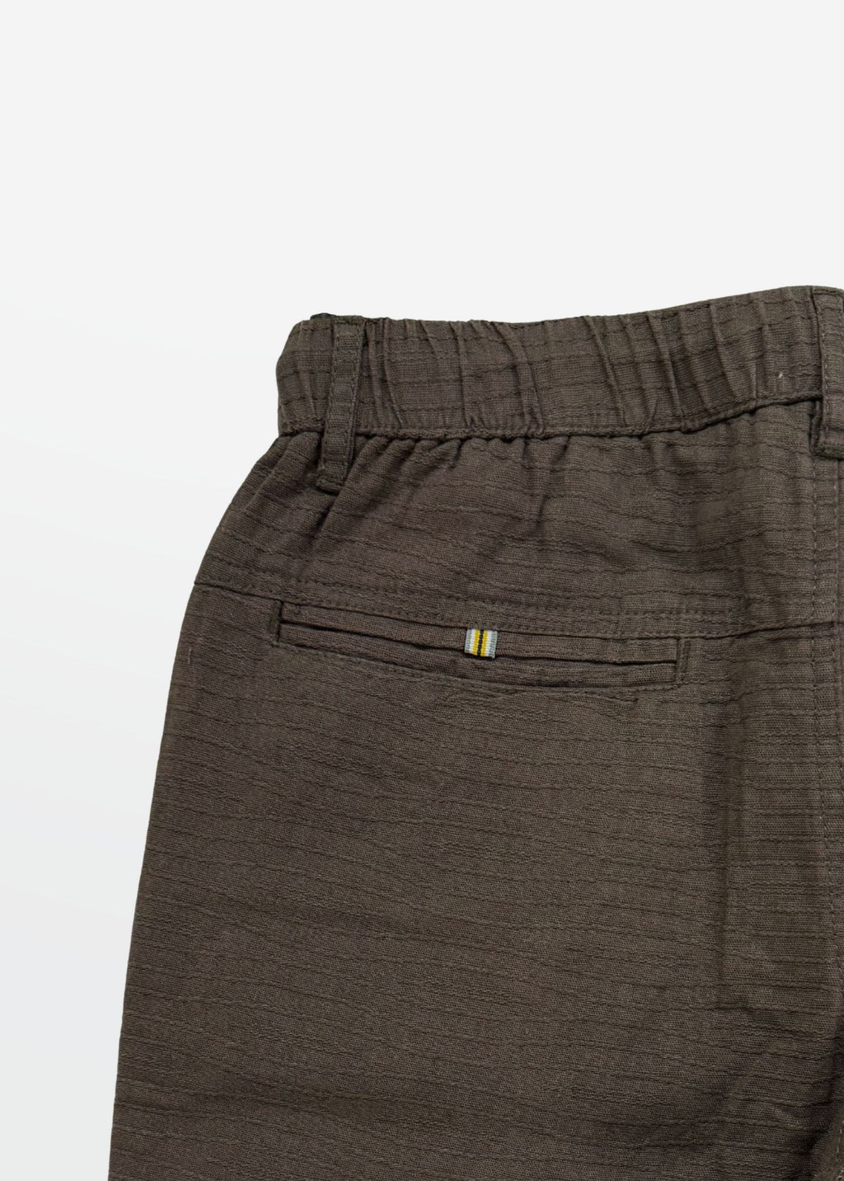 Escurvy Brown Textured Drawstring Pant
