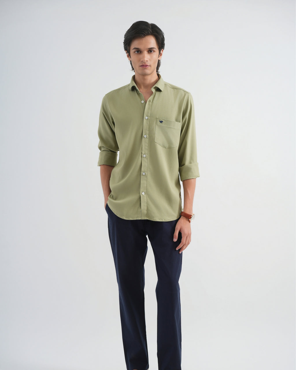 Coral Green Fluid Shirt