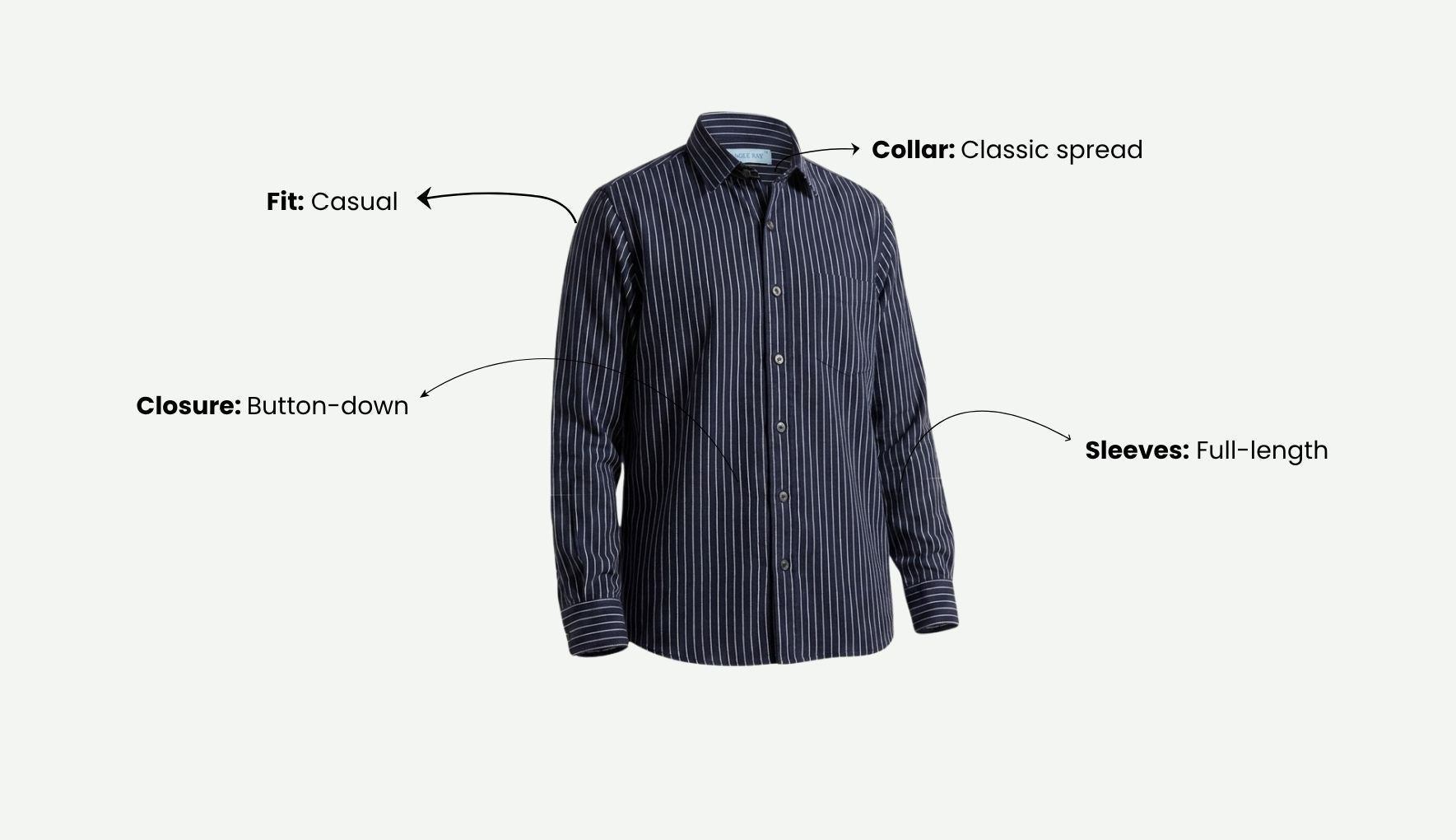 Obsidian Blue Classic Stripe Shirt