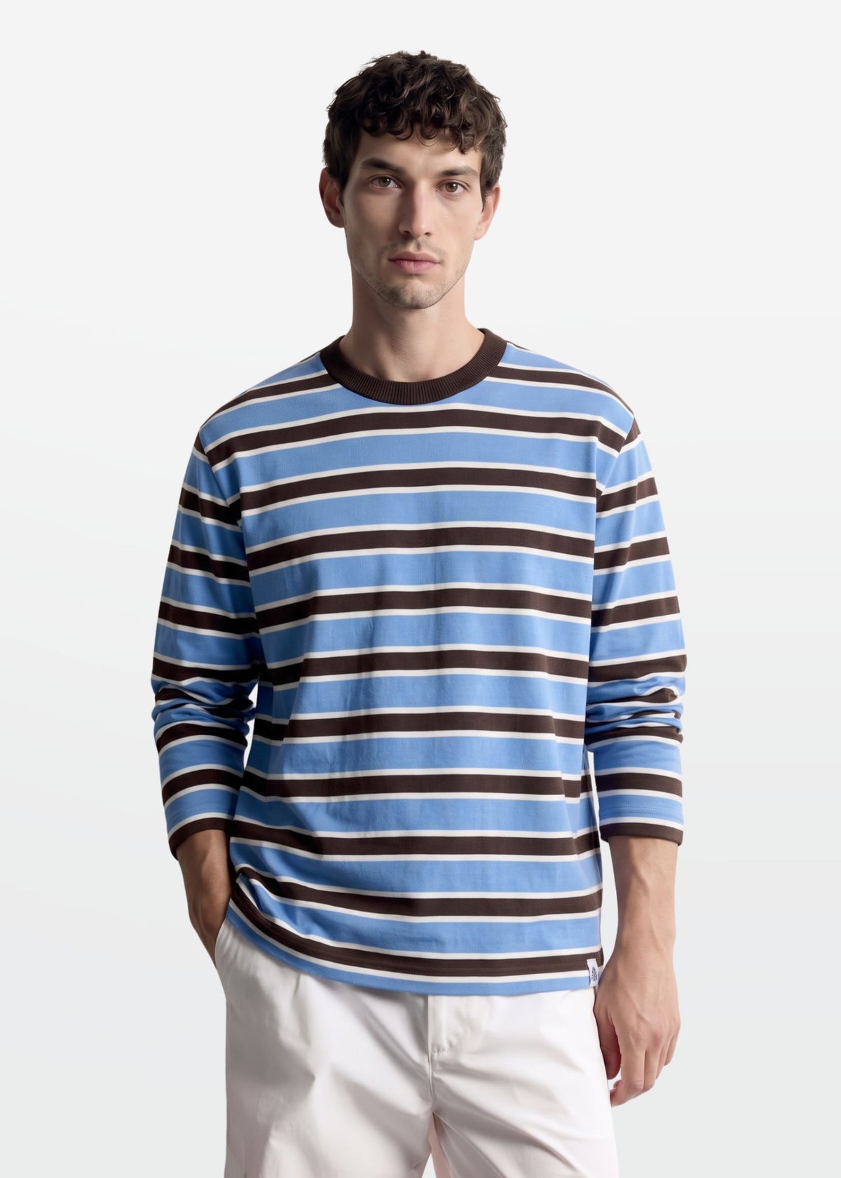 Full Sleeve Tee in Blue Brown