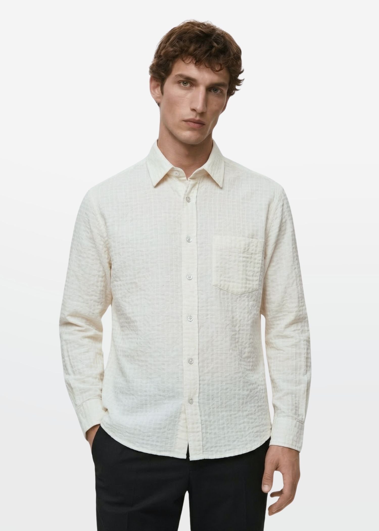 Ivory Textured Shirt