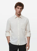 Ivory Textured Shirt — Men's Textured Cotton Shirt | Eagle Ray