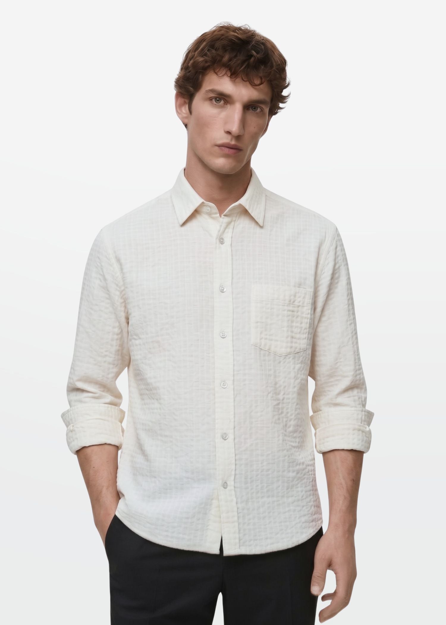 Ivory Textured Shirt