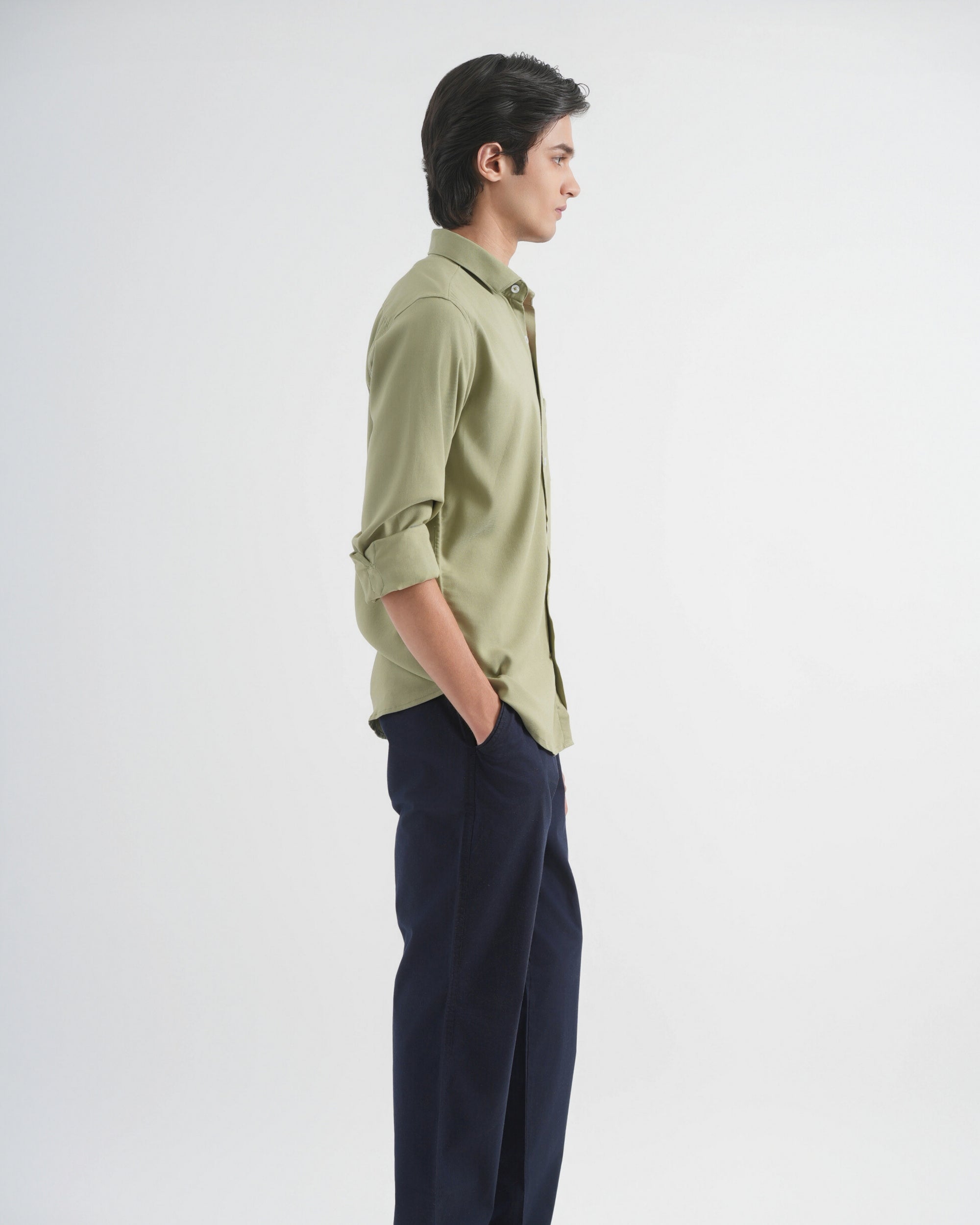 Coral Green Fluid Shirt