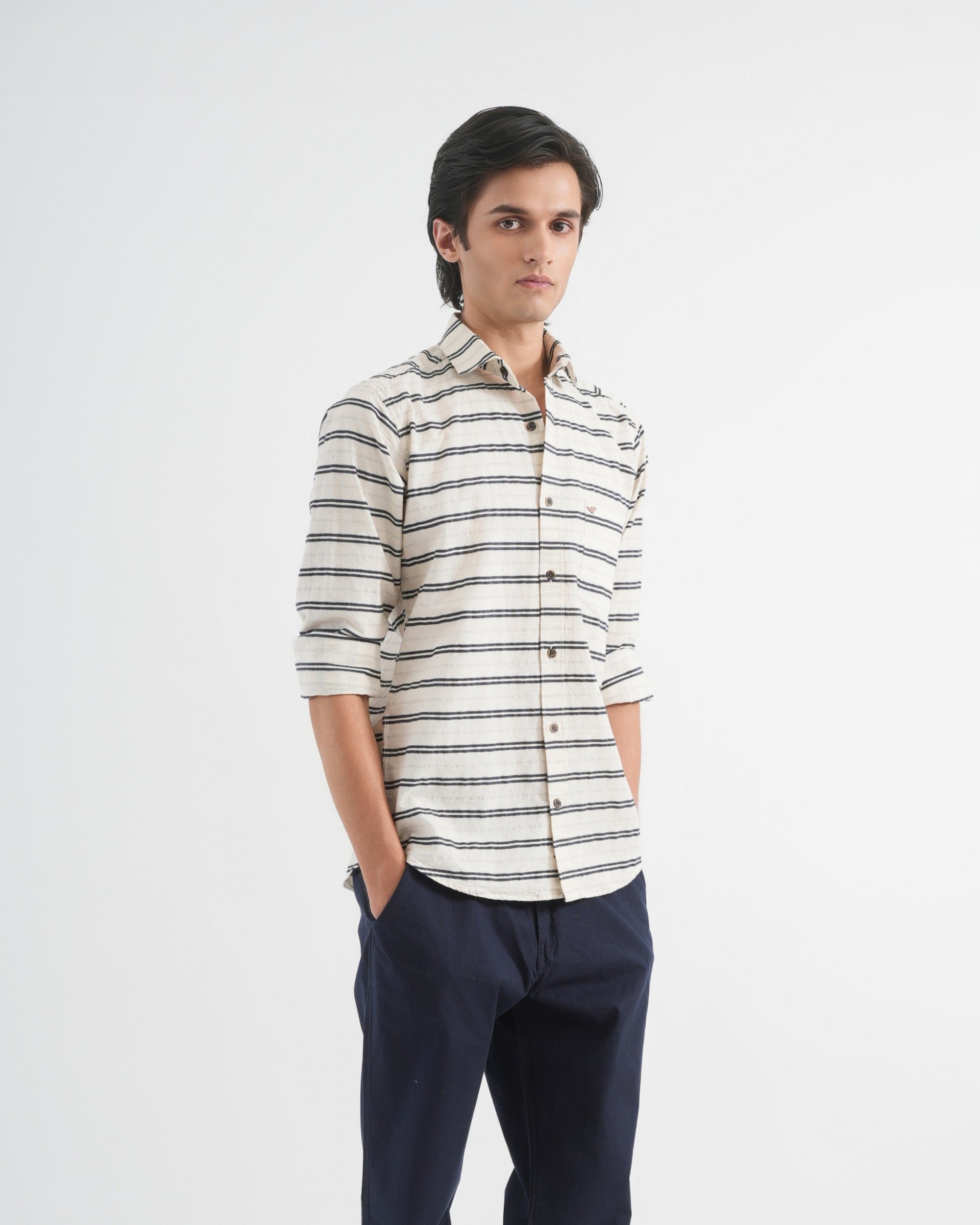 Striped White Shirt