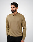 Luxe Polo in Dark Camel