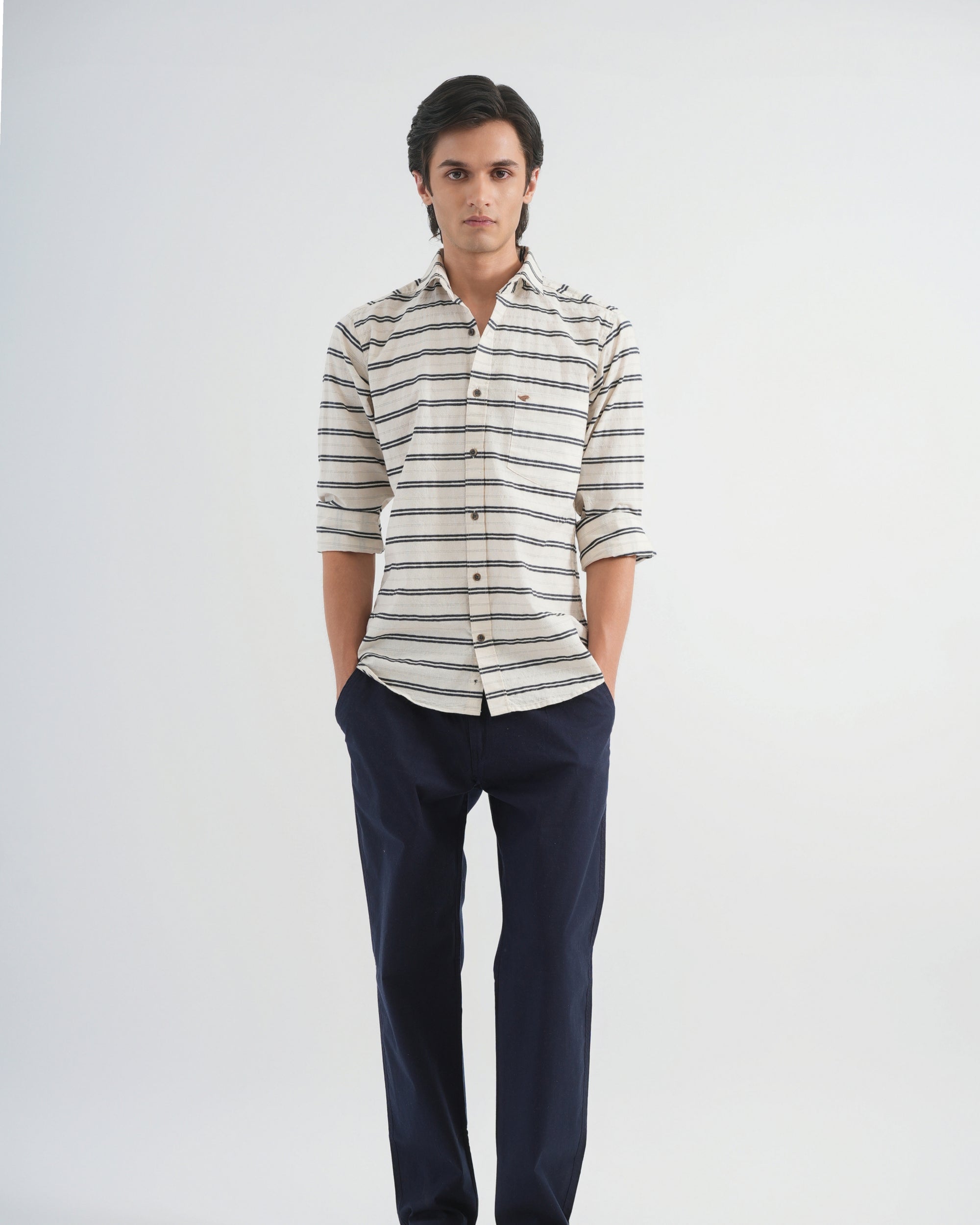 Striped White Shirt