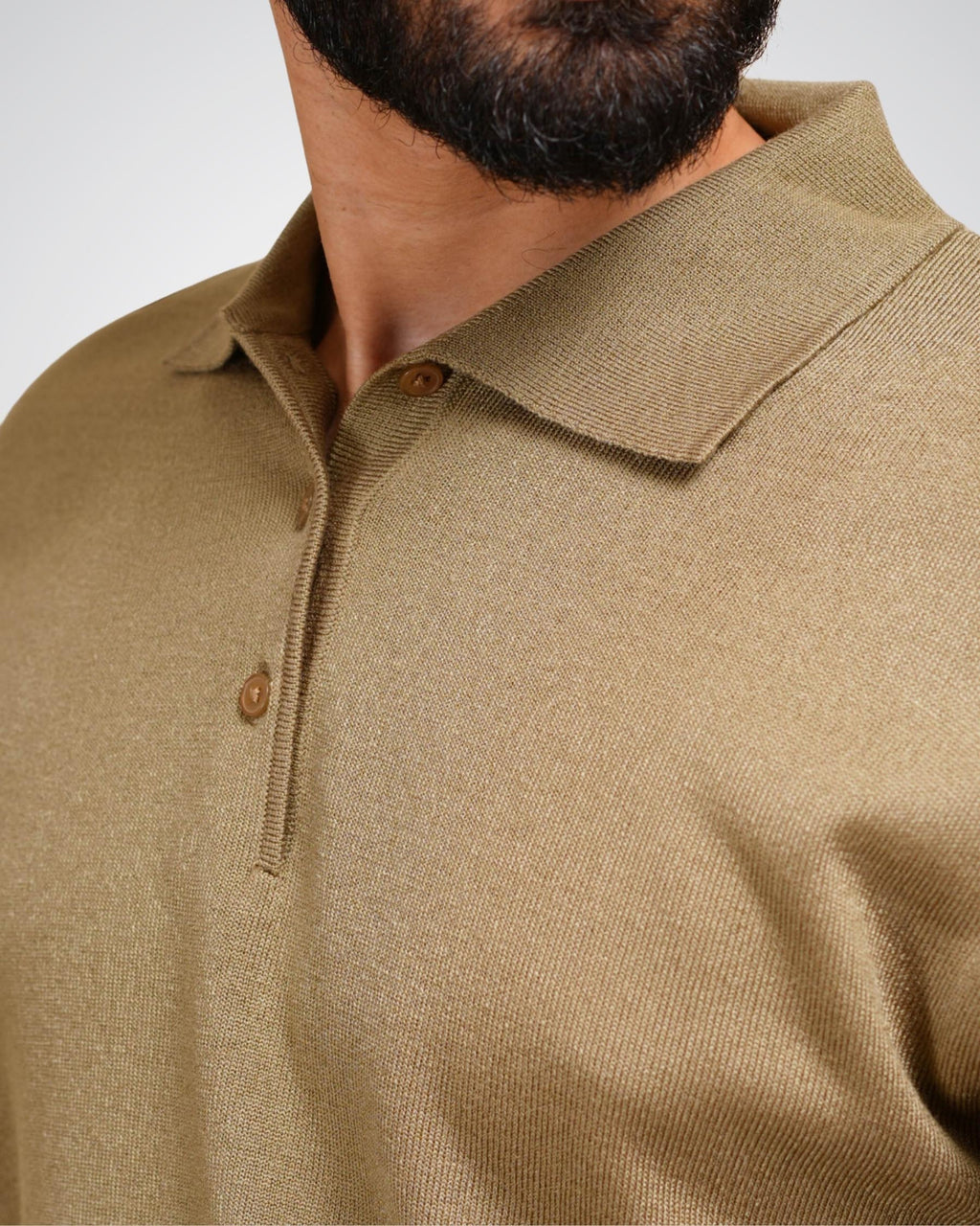 Luxe Polo in Dark Camel