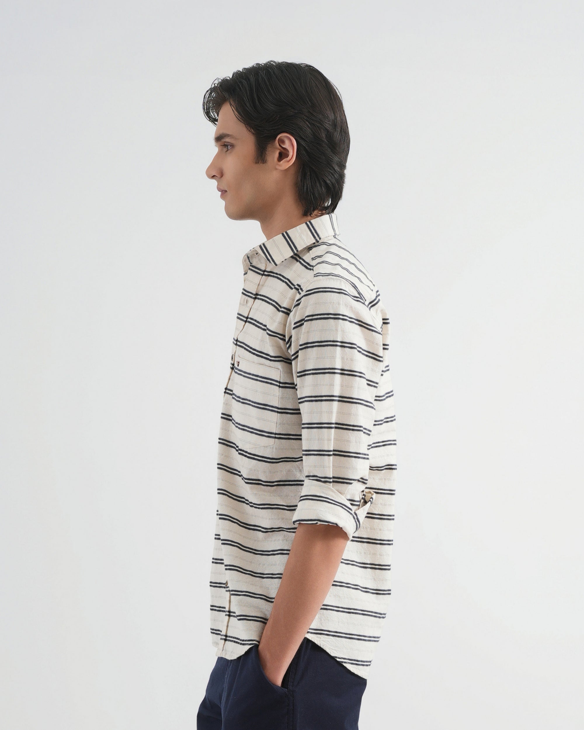 Striped White Shirt