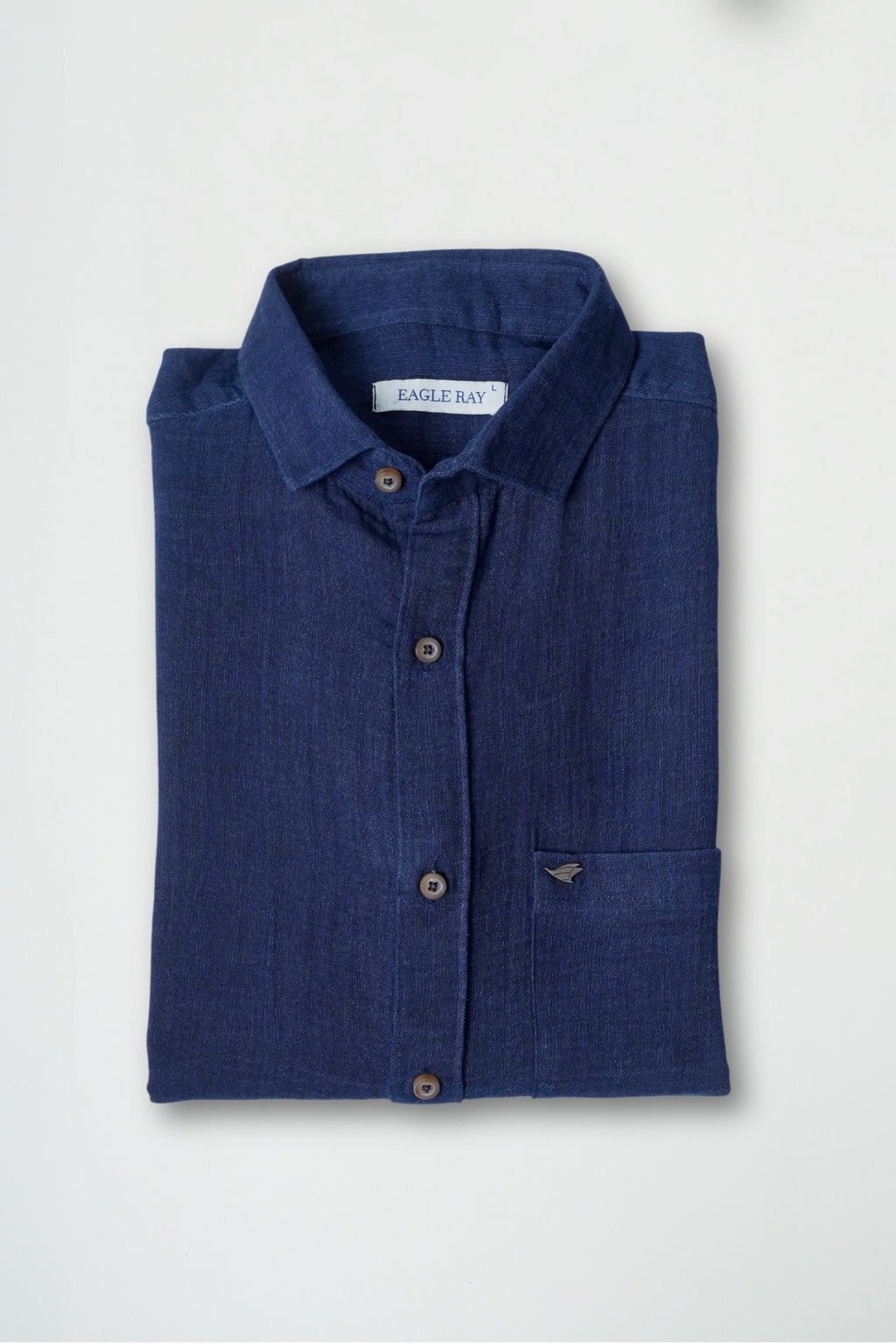 Nile Blue Textured Indigo Shirt