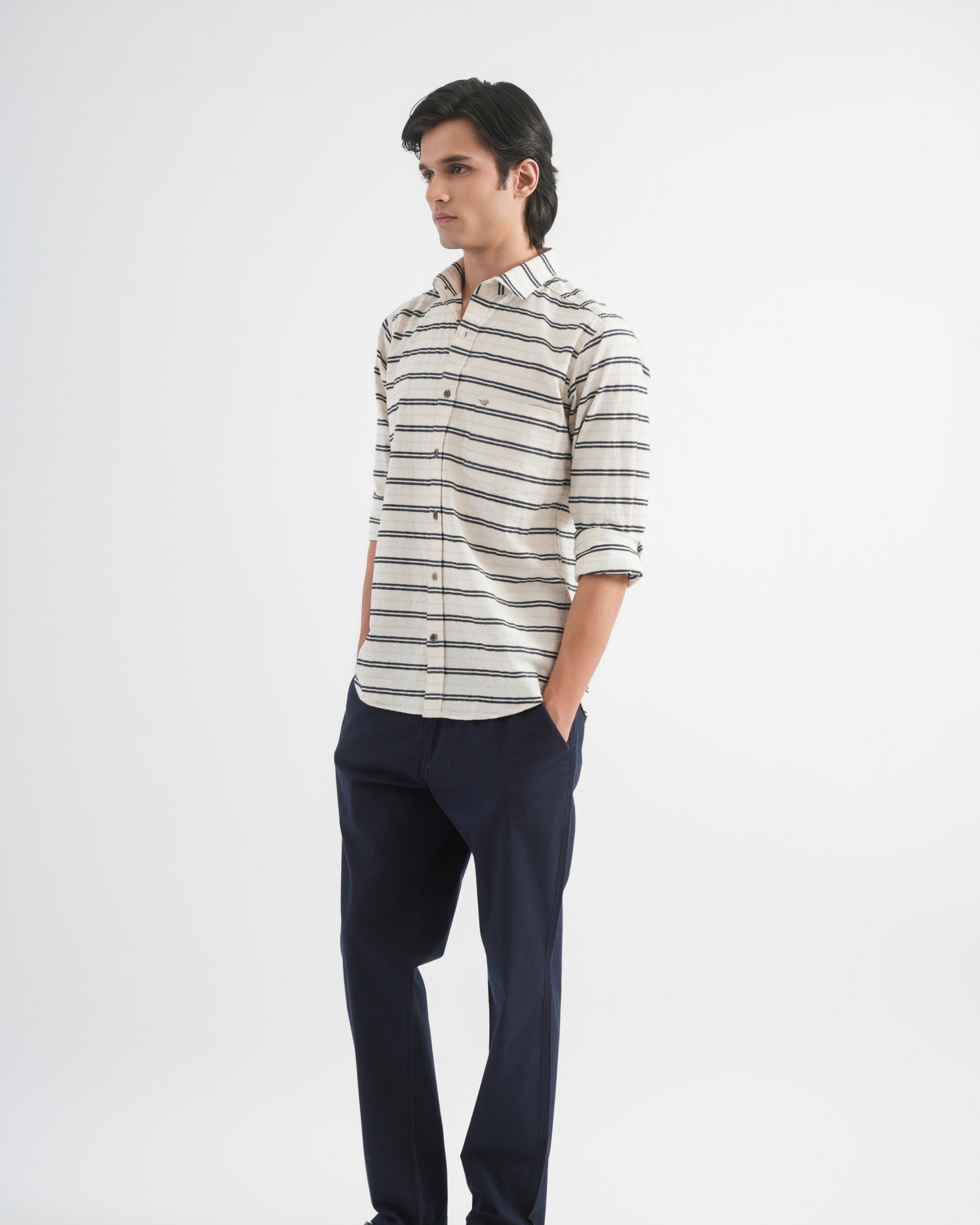 Striped White Shirt